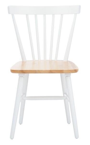 Safavieh Winona Spindle Back Dining Chair (Set of 2), White/Natural