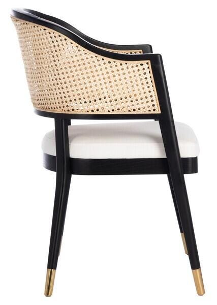 Safavieh Rogue Rattan Dining Chair, Black/Natural, large