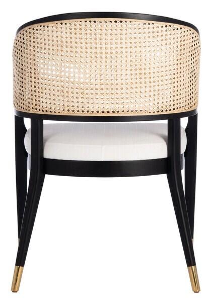 Safavieh Rogue Rattan Dining Chair, Black/Natural, large