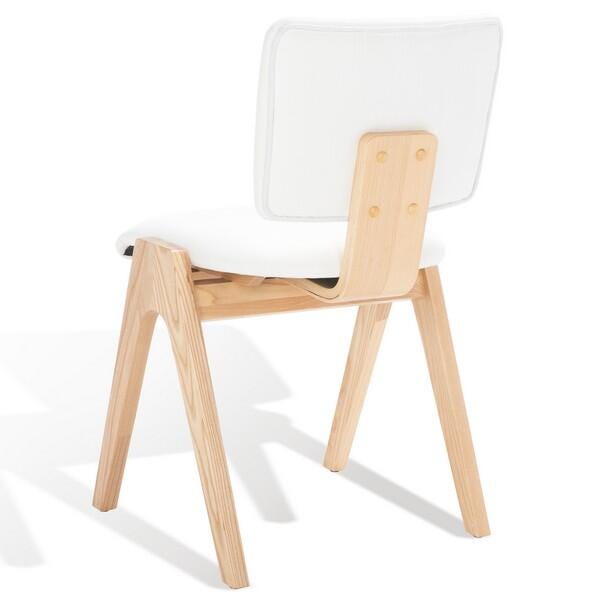 Safavieh Alisyn Dining Chair (Set of 2), Walnut/White, large