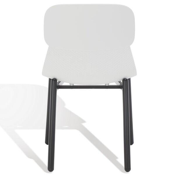 Safavieh Abbie Dining Chair (Set of 2), White/Black, large