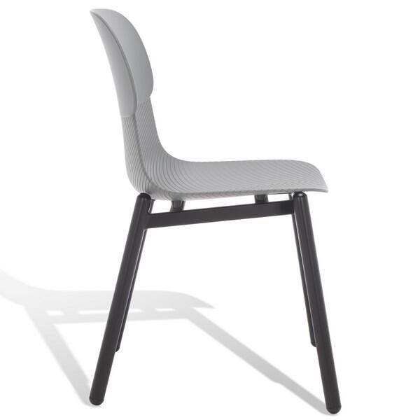 Safavieh Abbie Dining Chair (Set of 2), Gray/Black, large