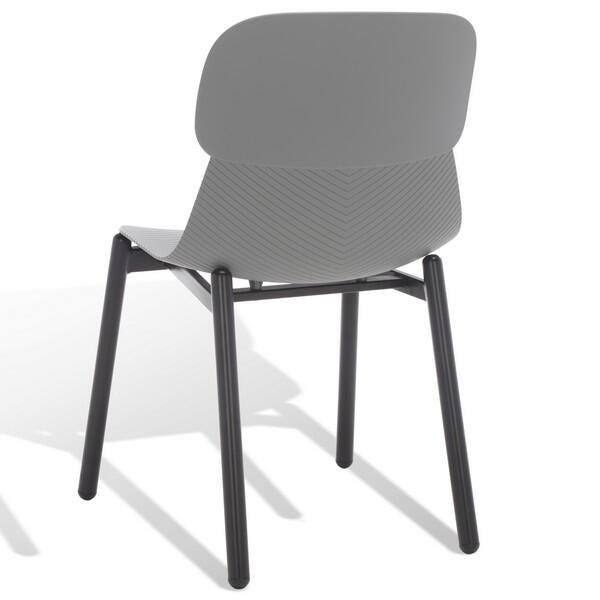 Safavieh Abbie Dining Chair (Set of 2), Gray/Black, large