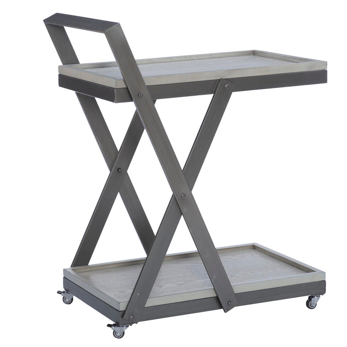 Linon Lemmie Bar Cart, Gray, large