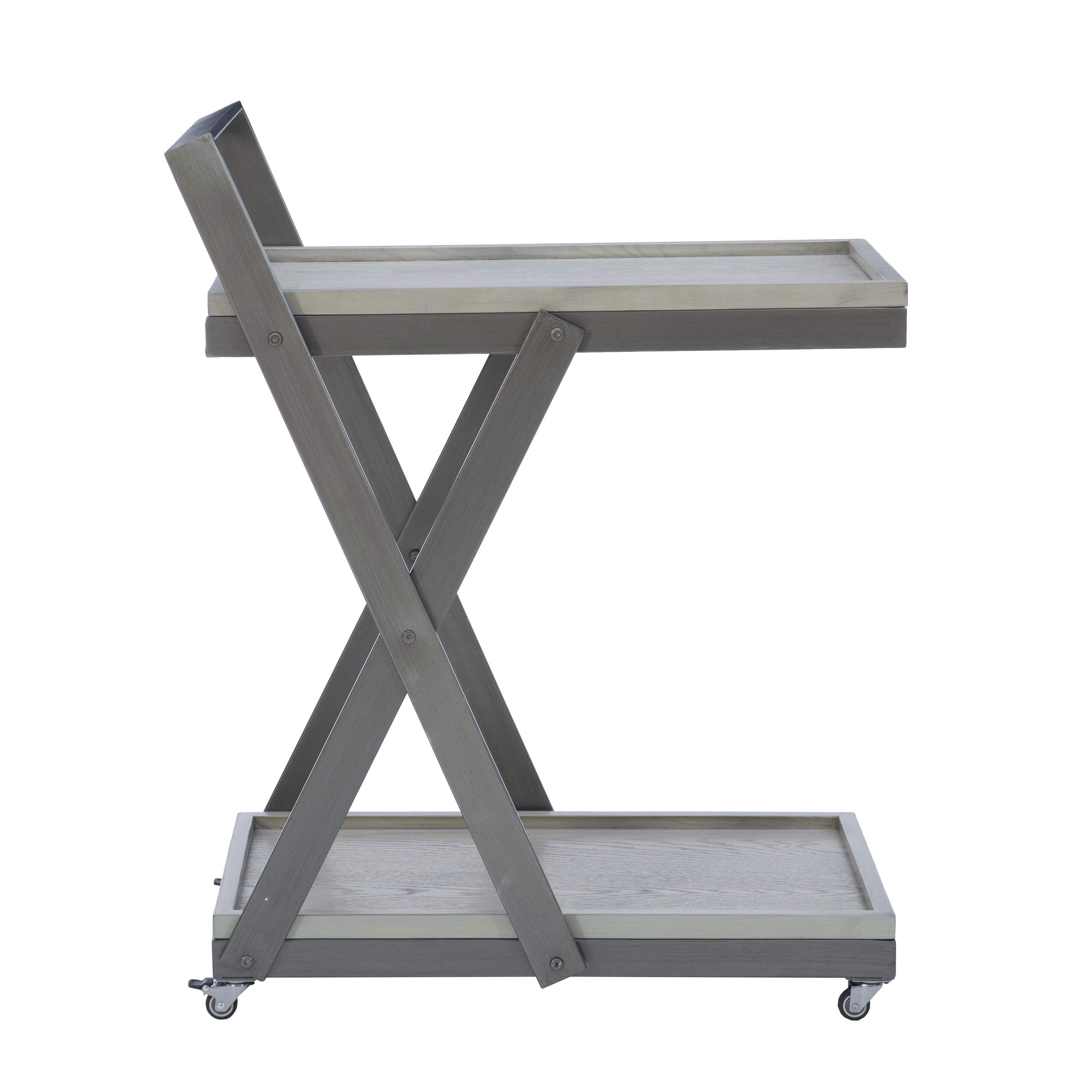 Linon Lemmie Lemmie Bar Cart, Gray, large
