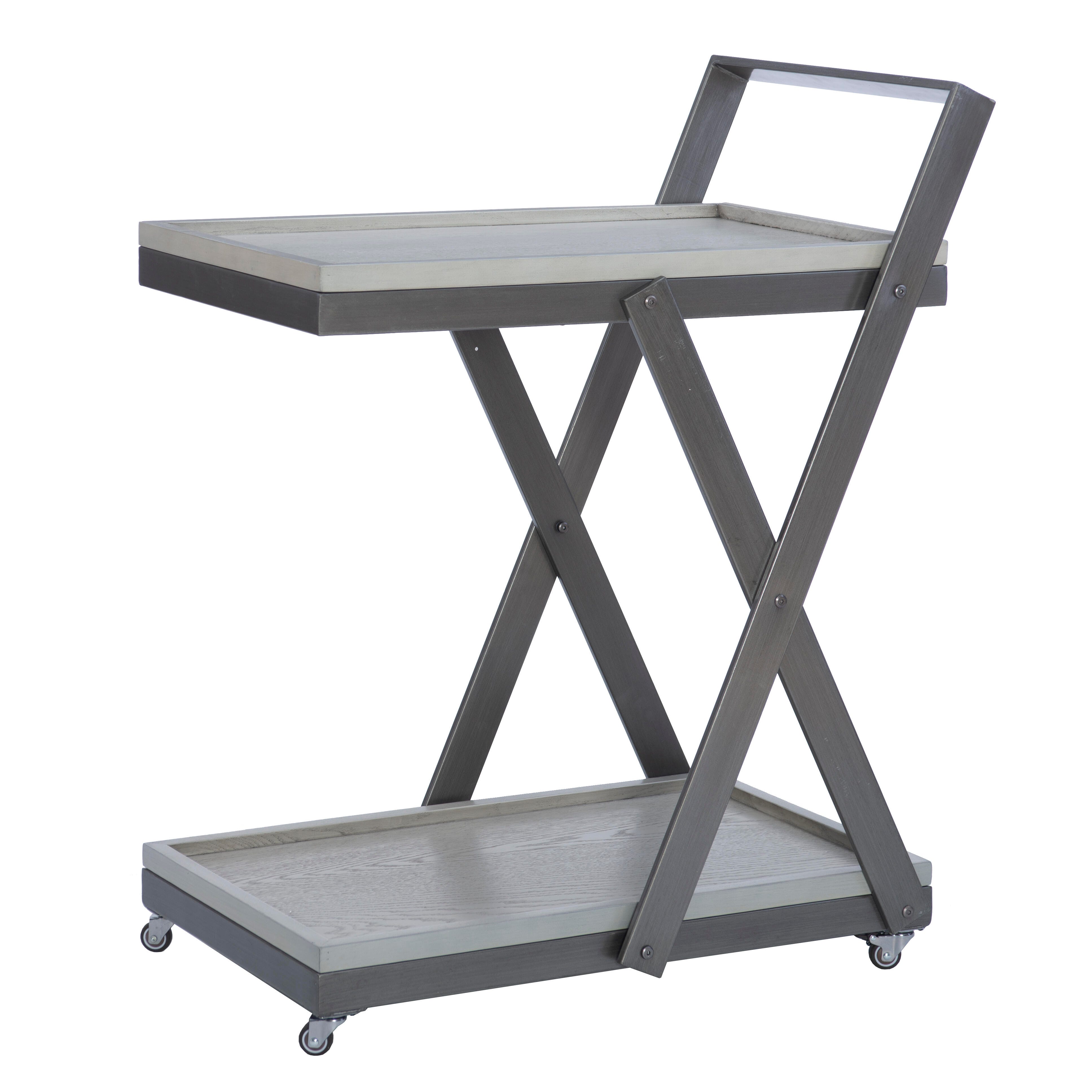 Linon Lemmie Lemmie Bar Cart, Gray, large