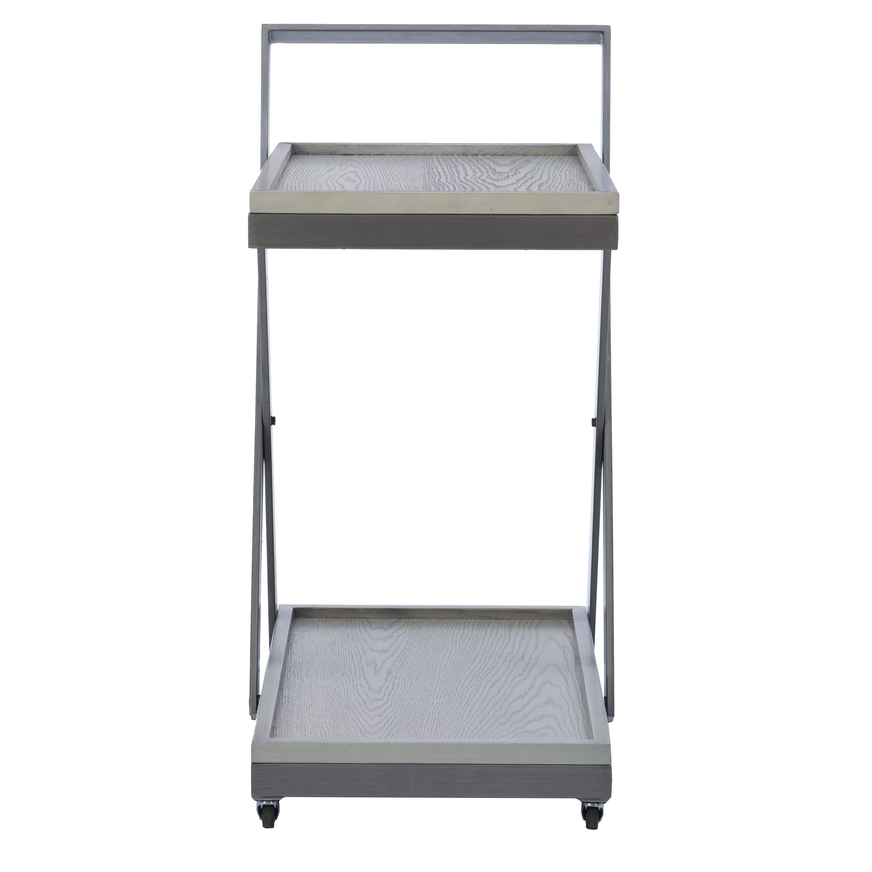 Linon Lemmie Lemmie Bar Cart, Gray, large