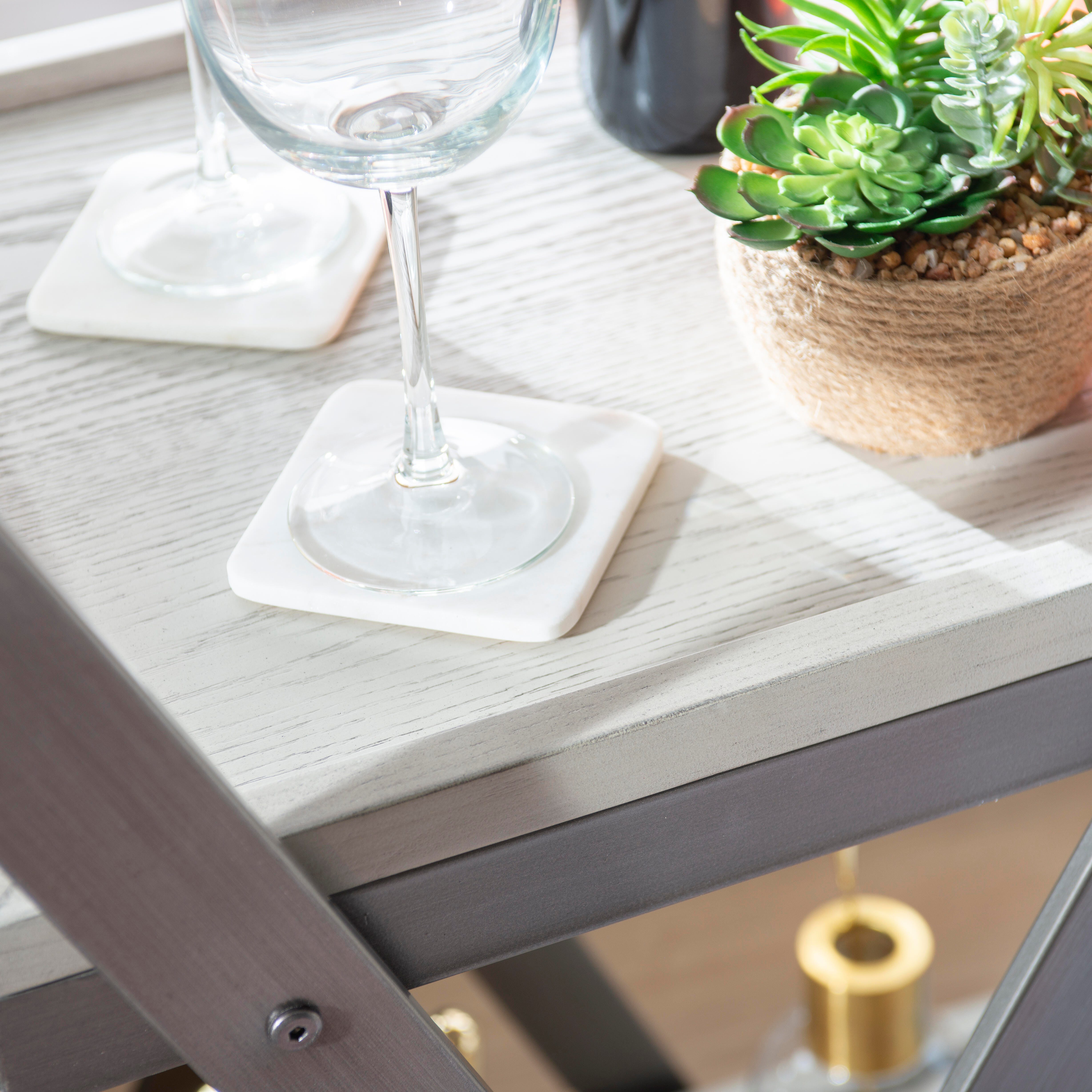 Linon Lemmie Lemmie Bar Cart, Gray, large