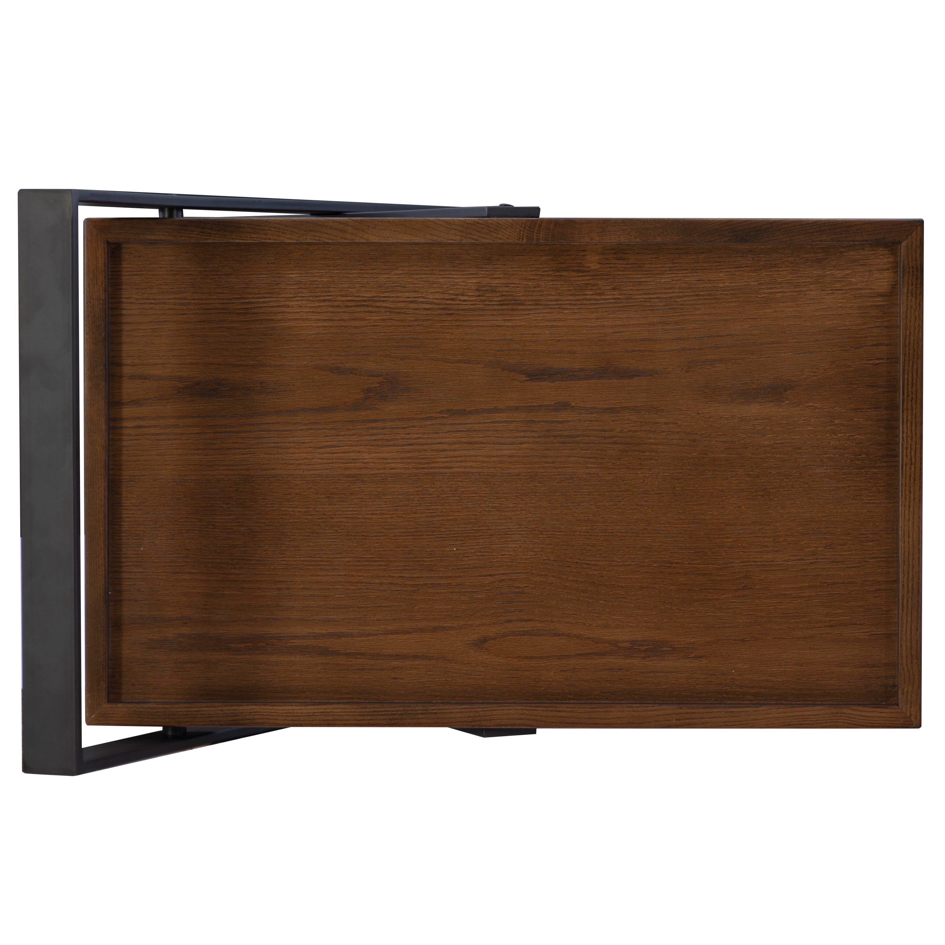 Linon Lemmie Lemmie Bar Cart, Warm Nut Brown, large