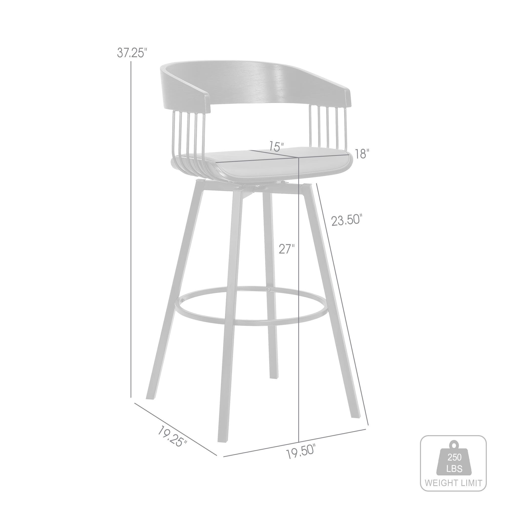 Athena Swivel Counter Stool, Gray/Black, large