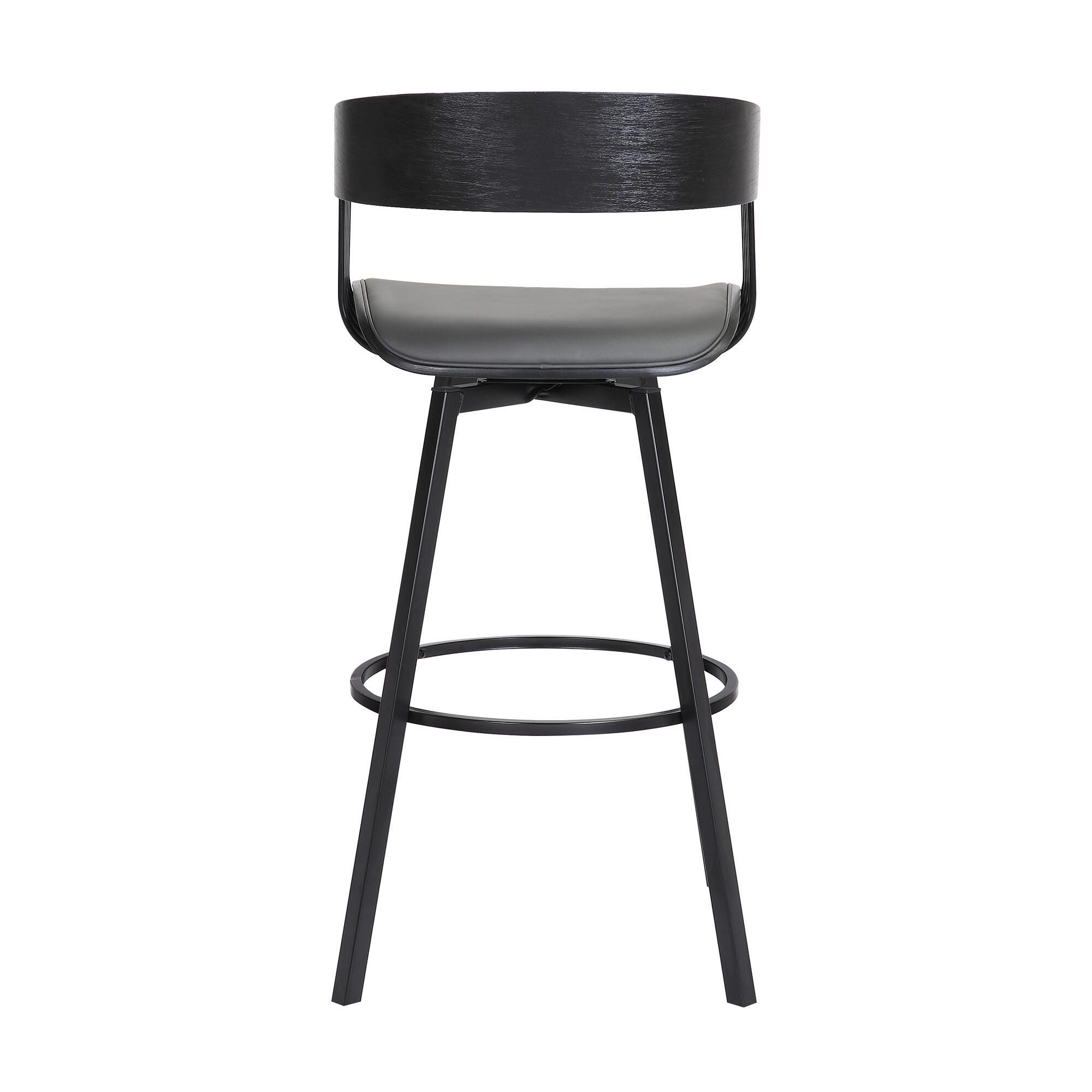 Athena Swivel Counter Stool, Gray/Black, large