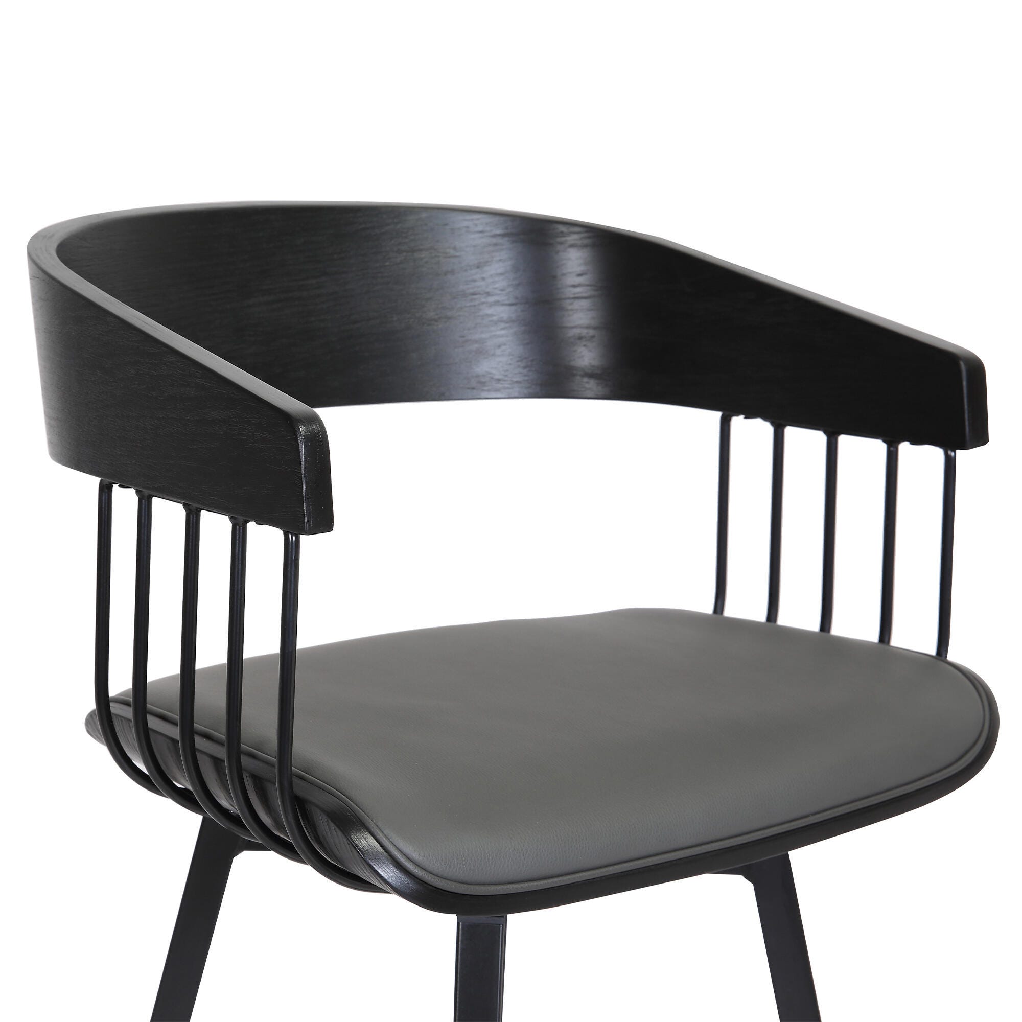Athena Swivel Counter Stool, Gray/Black, large