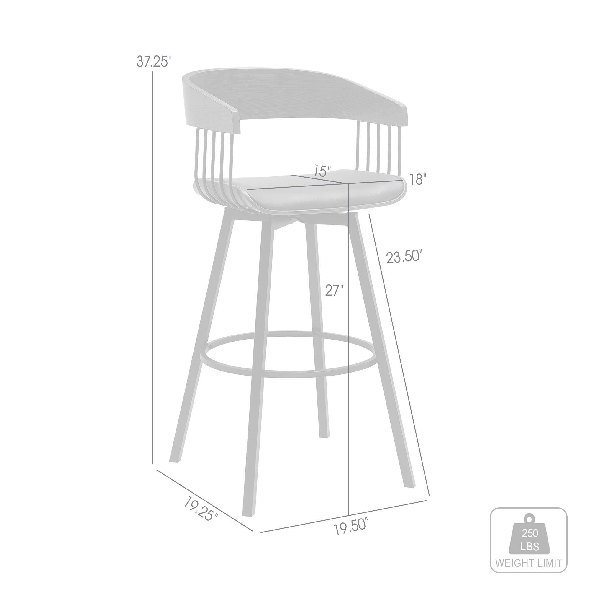 Athena Swivel Counter Stool, Cream/Walnut/Black, large