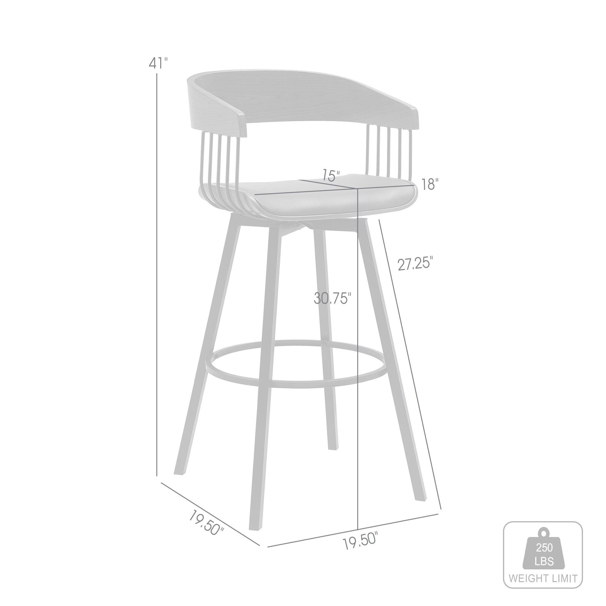 Athena Swivel Bar Stool, Cream/Walnut/Black, large