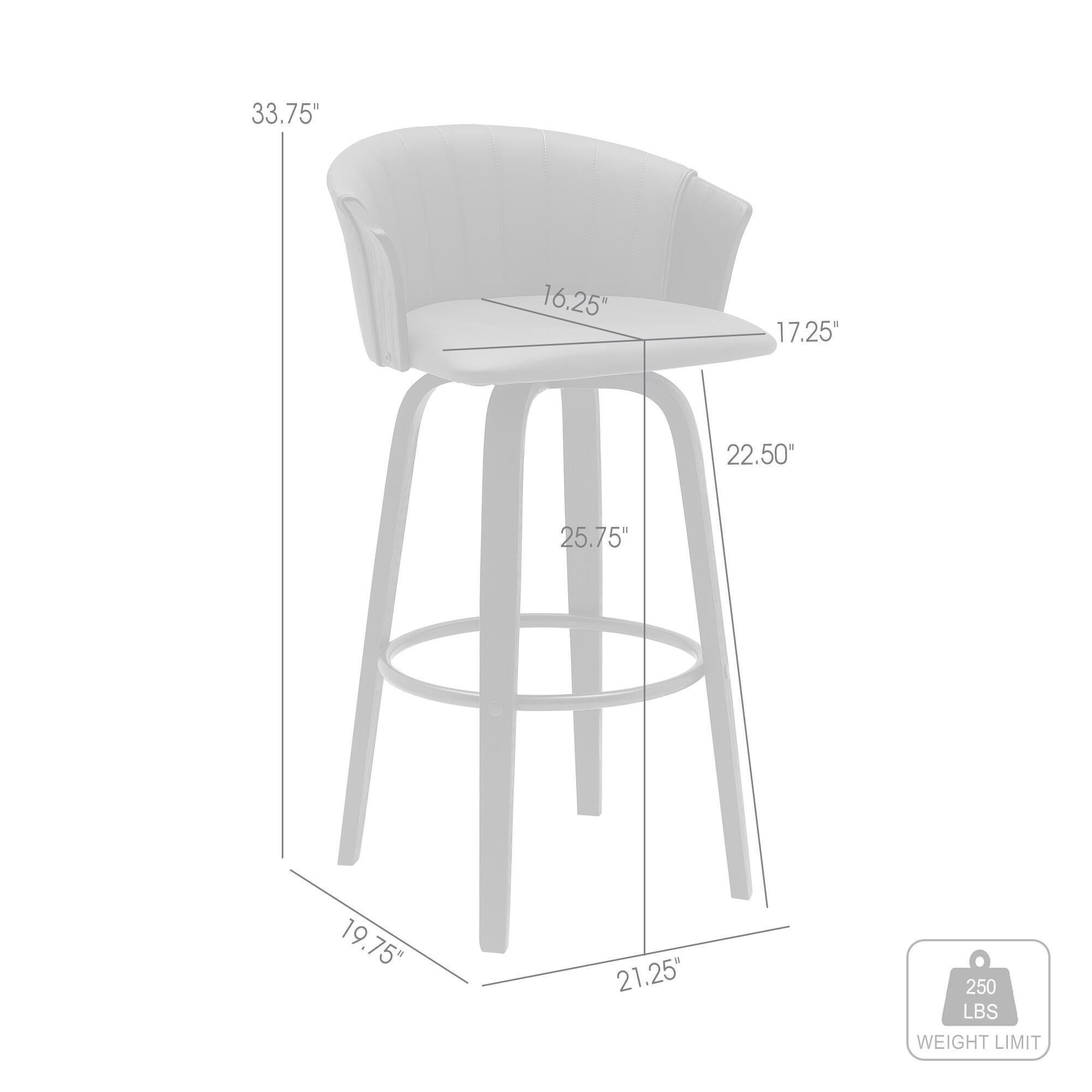 Diana Swivel Counter Stool, Gray/Black, large