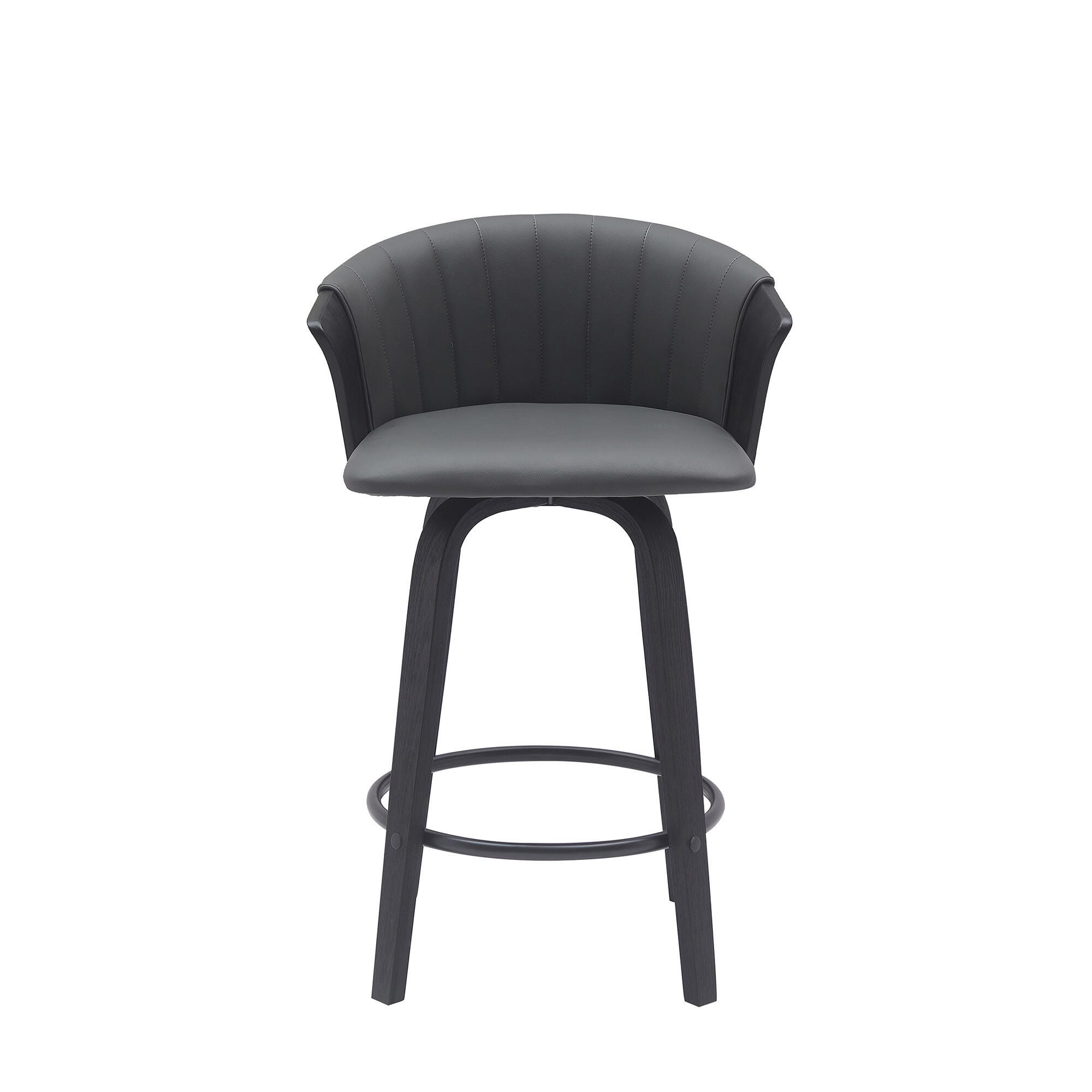 Diana Swivel Counter Stool, Gray/Black, large