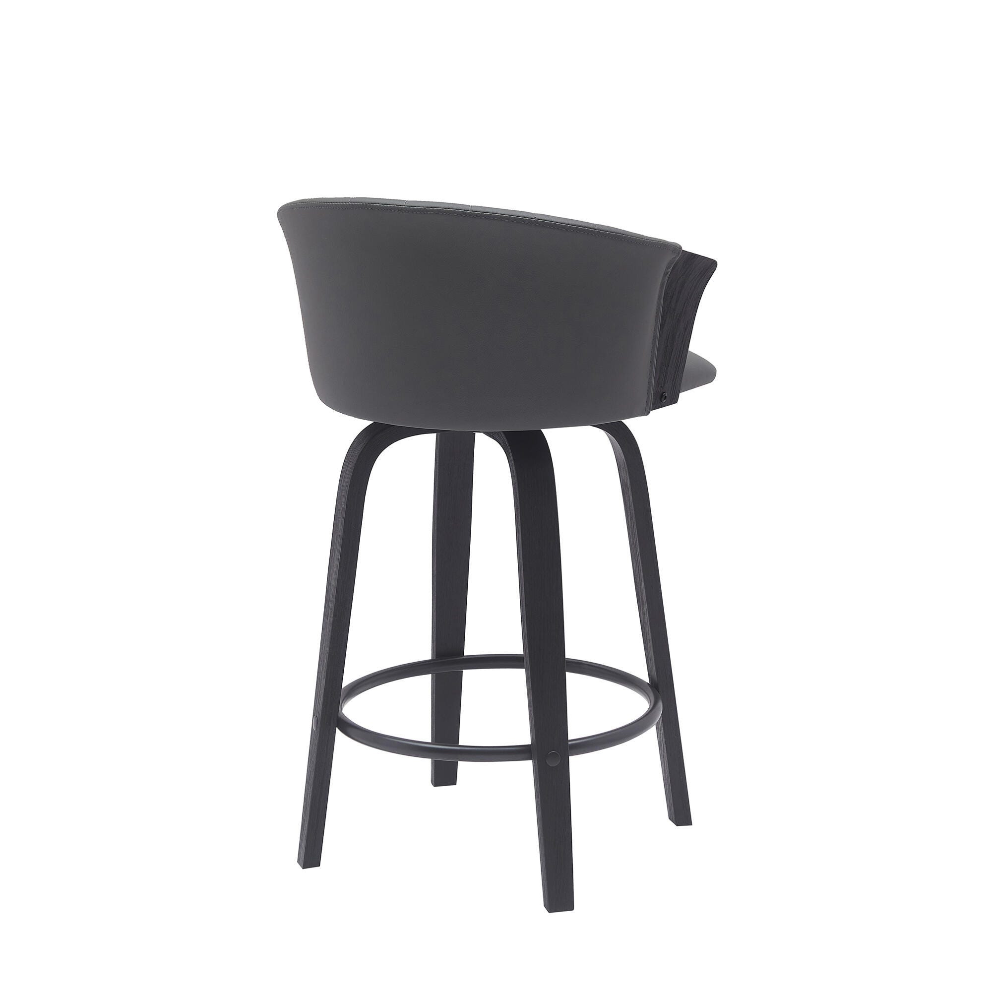 Diana Swivel Counter Stool, Gray/Black, large