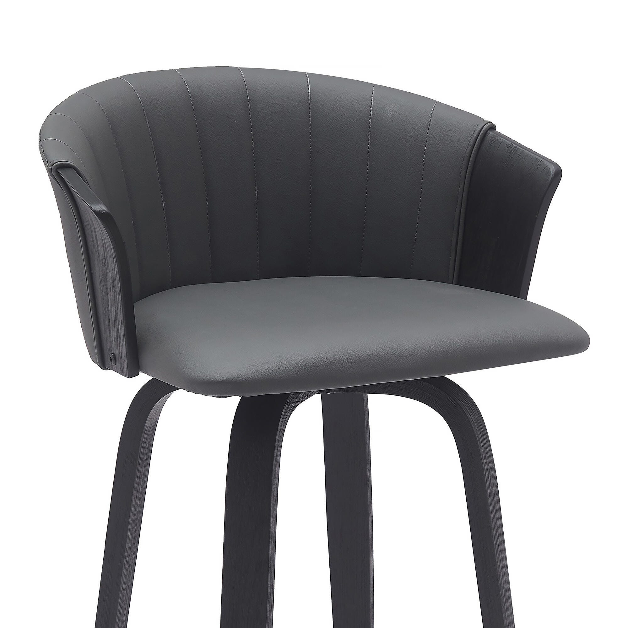 Diana Swivel Counter Stool, Gray/Black, large