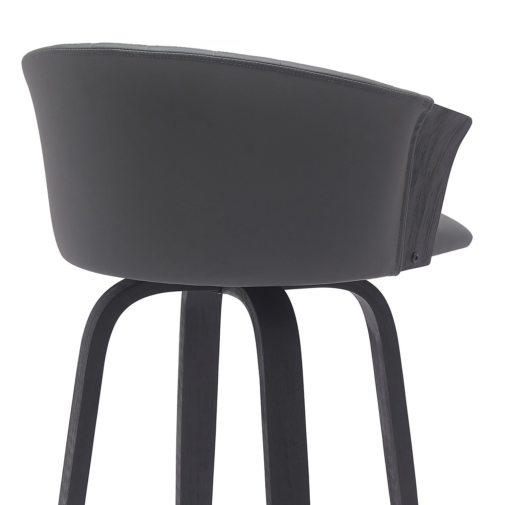 Diana Swivel Counter Stool, Gray/Black, large