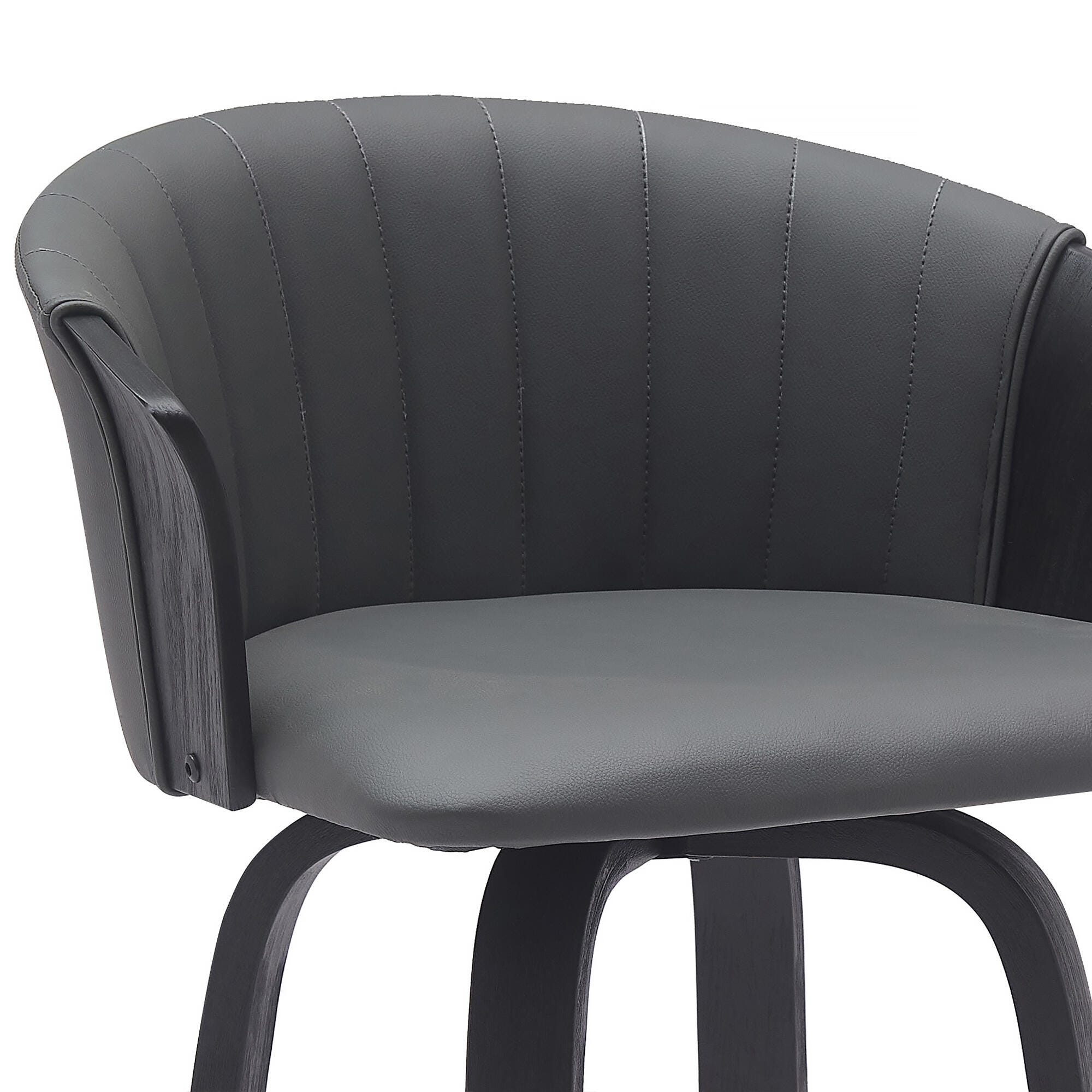 Diana Swivel Counter Stool, Gray/Black, large