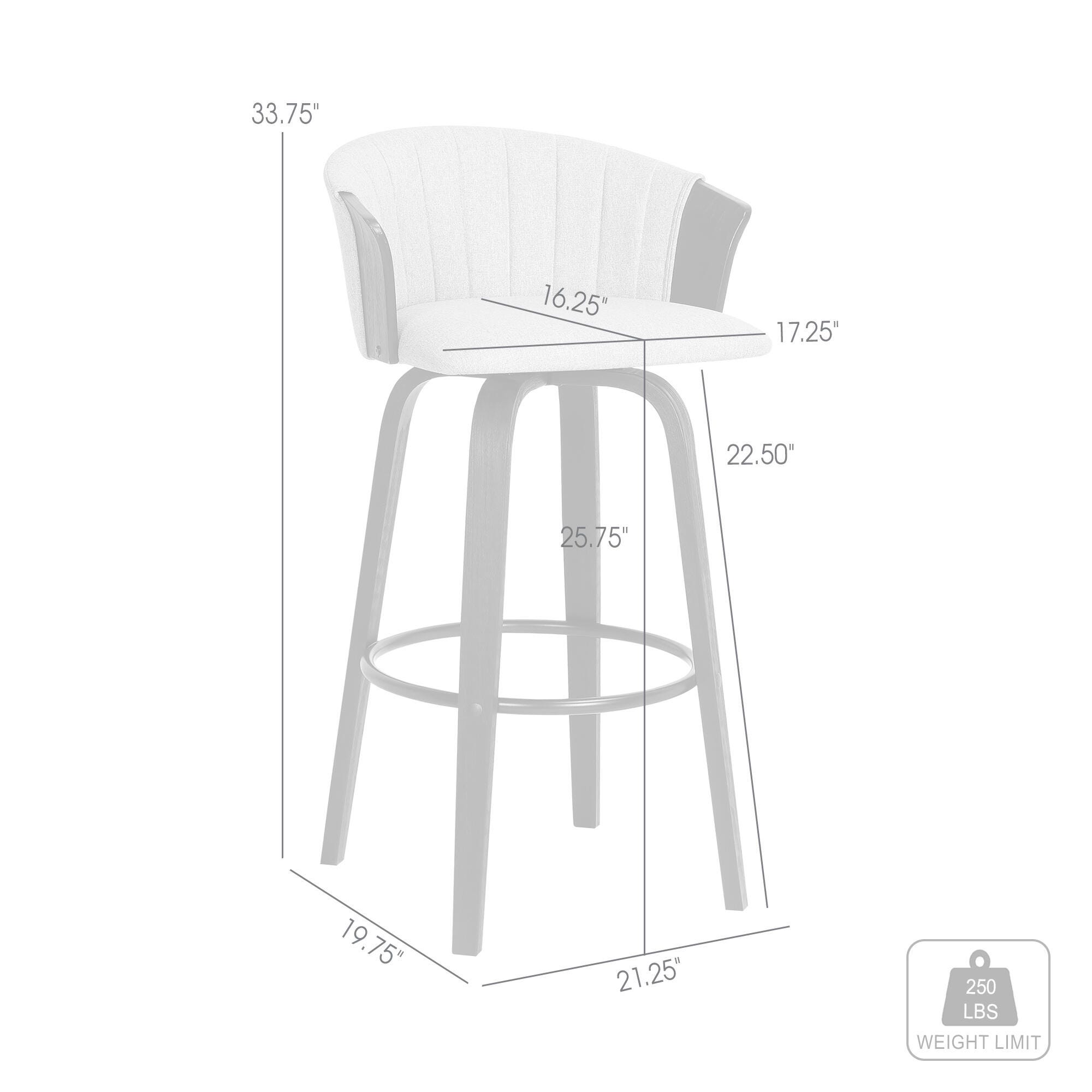 Diana Swivel Counter Stool, Light Gray/Black, large