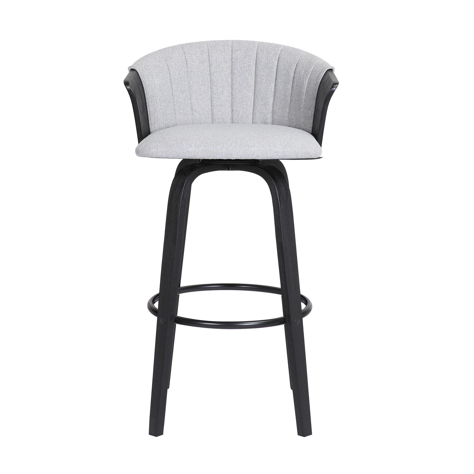 Diana Swivel Counter Stool, Light Gray/Black, large