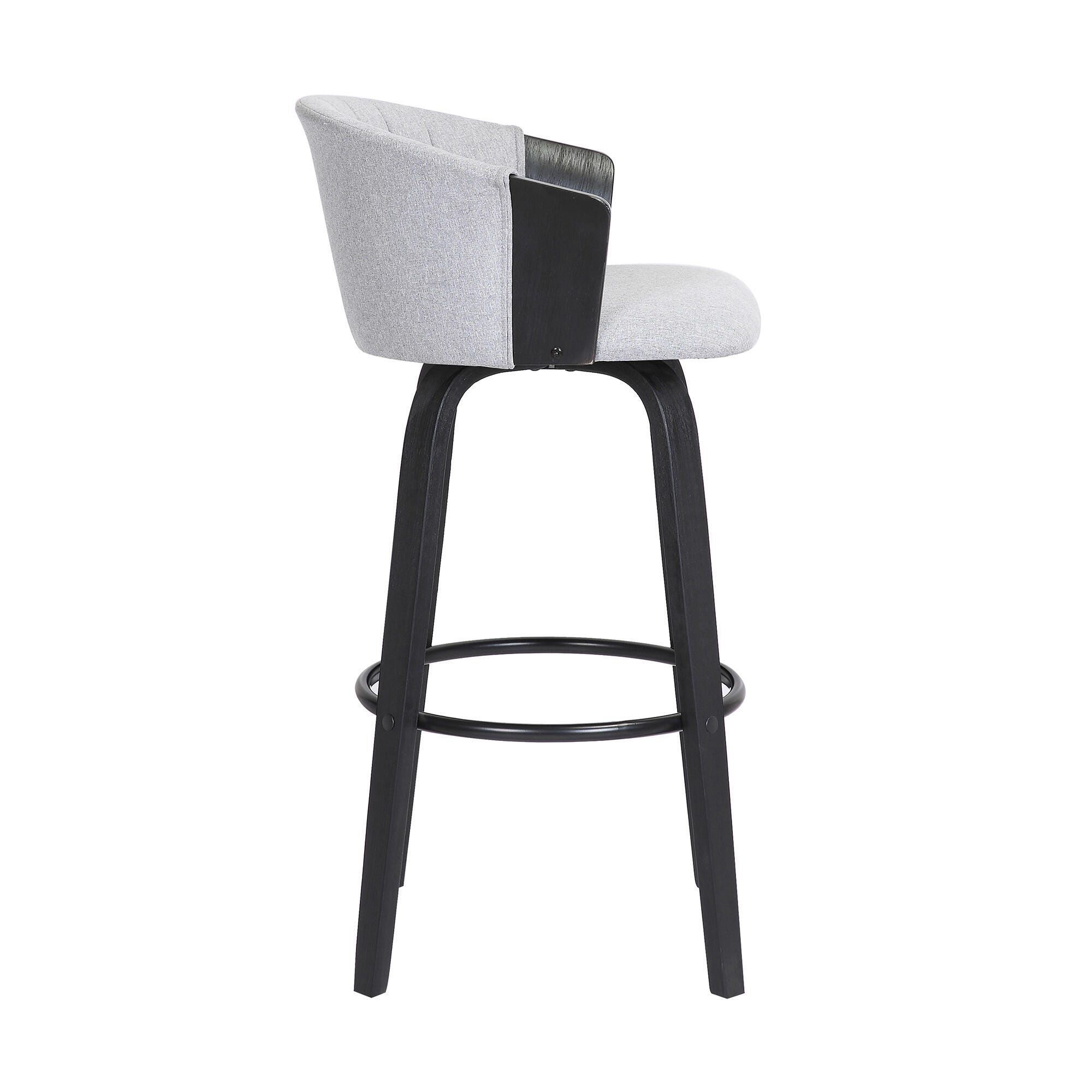 Diana Swivel Counter Stool, Light Gray/Black, large