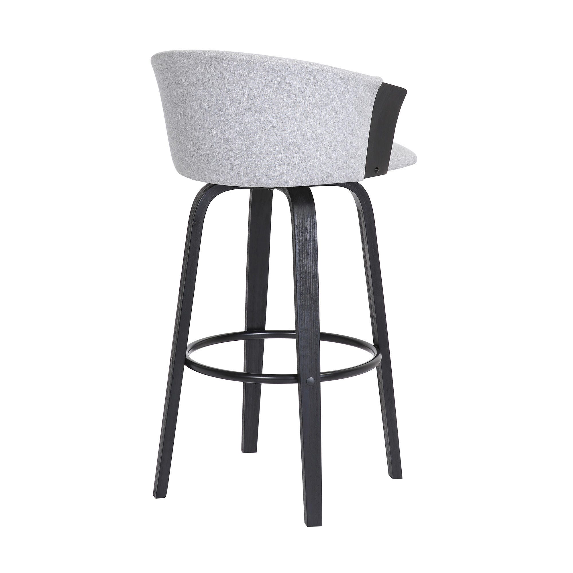 Diana Swivel Counter Stool, Light Gray/Black, large