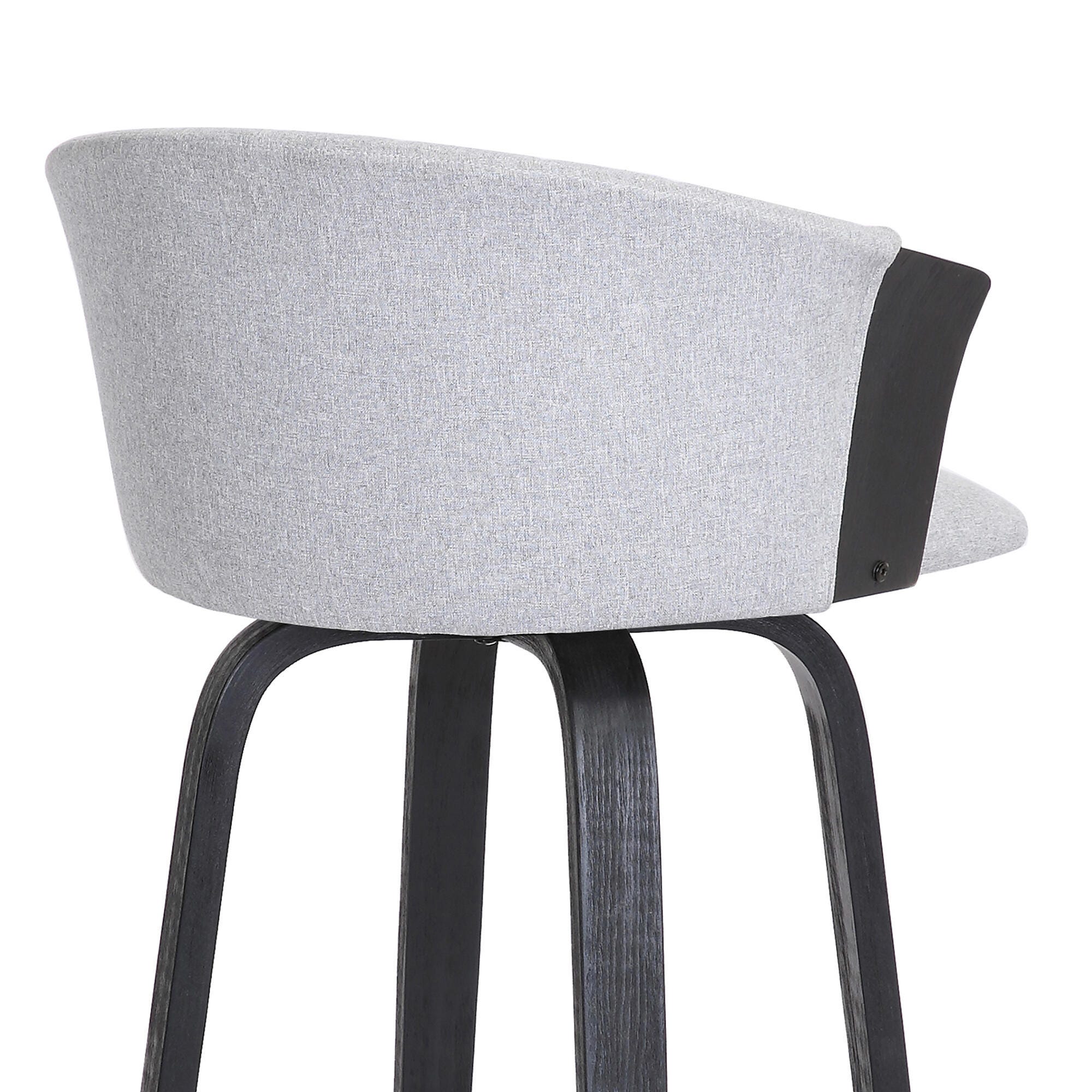 Diana Swivel Counter Stool, Light Gray/Black, large