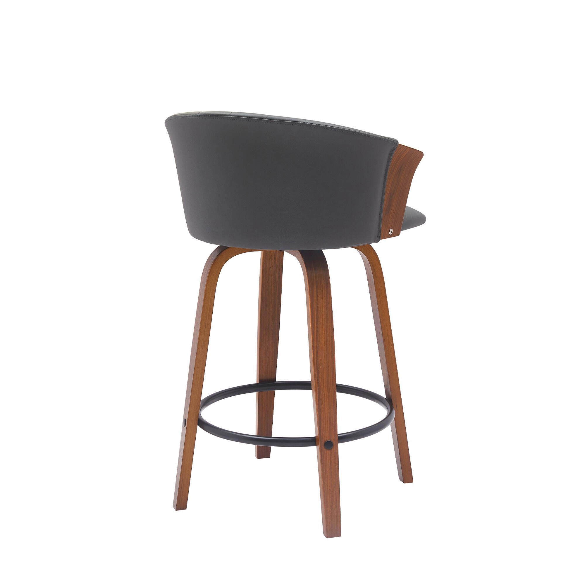 Diana Swivel Counter Stool, Gray/Walnut/Black, large