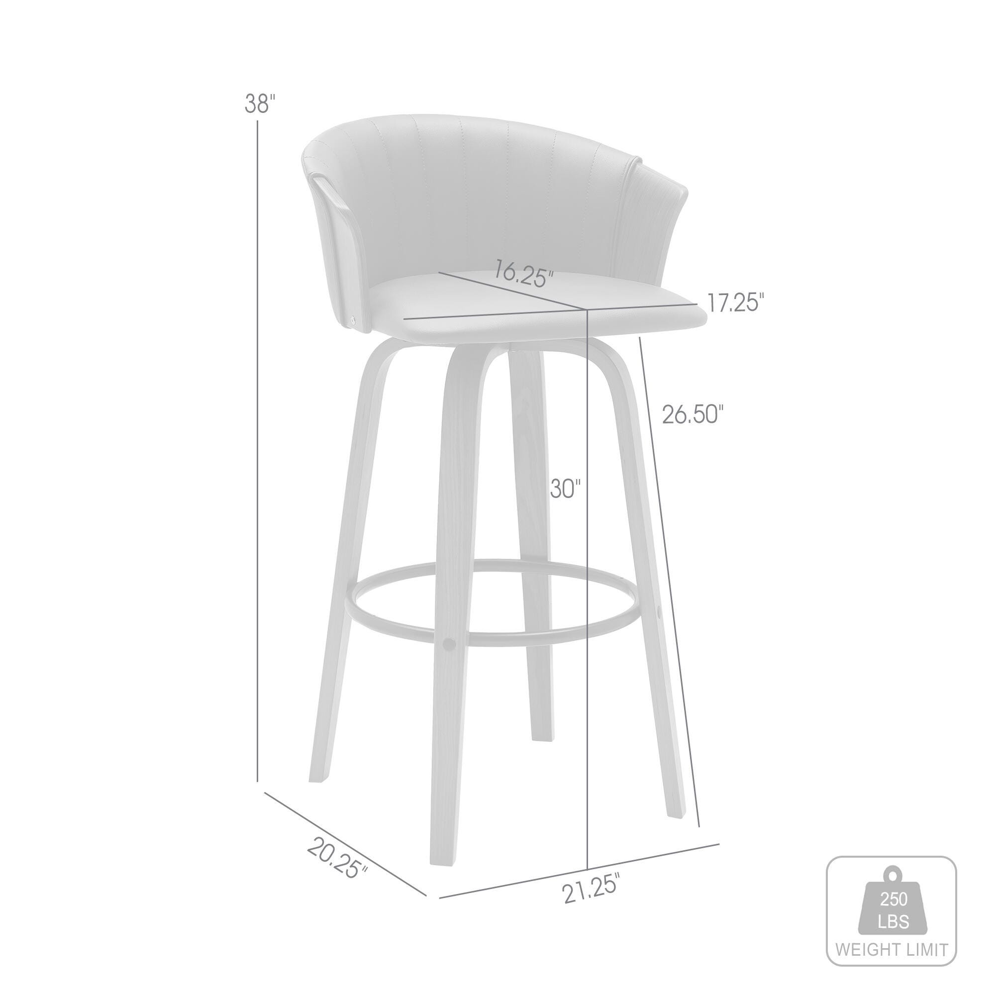 Diana Swivel Bar Stool, Black/Walnut, large