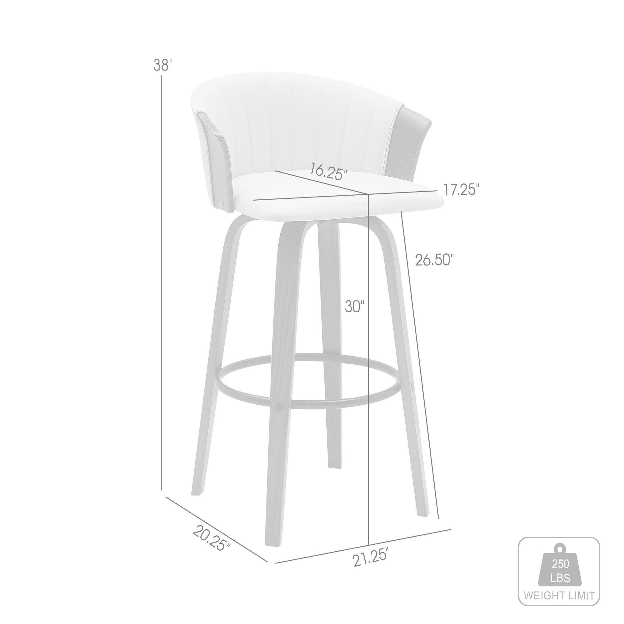Diana Swivel Bar Stool, Cream/Walnut/Black, large
