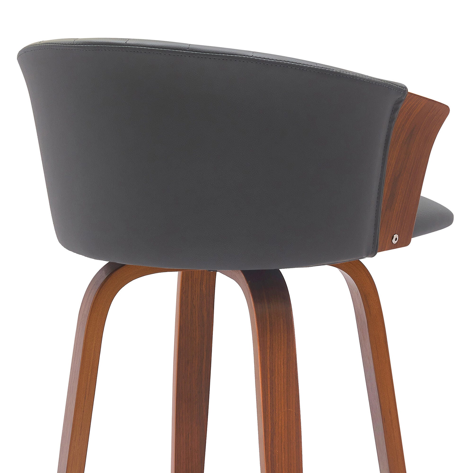 Diana Swivel Bar Stool, Gray/Walnut/Black, large