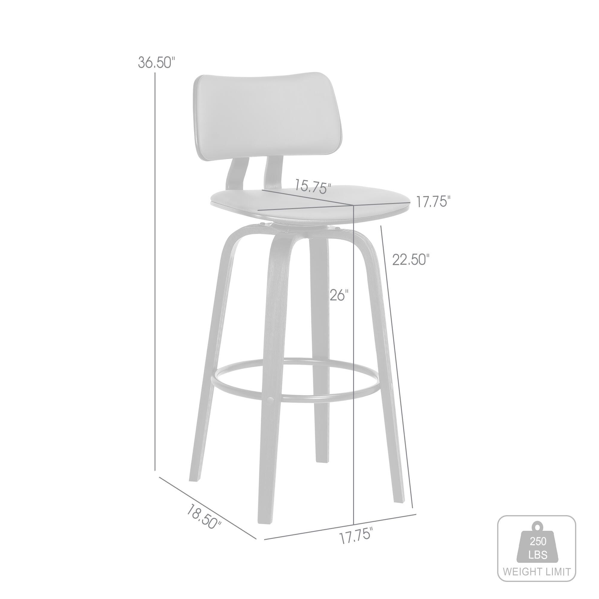 Pico Swivel Counter Stool, Gray/Black, large