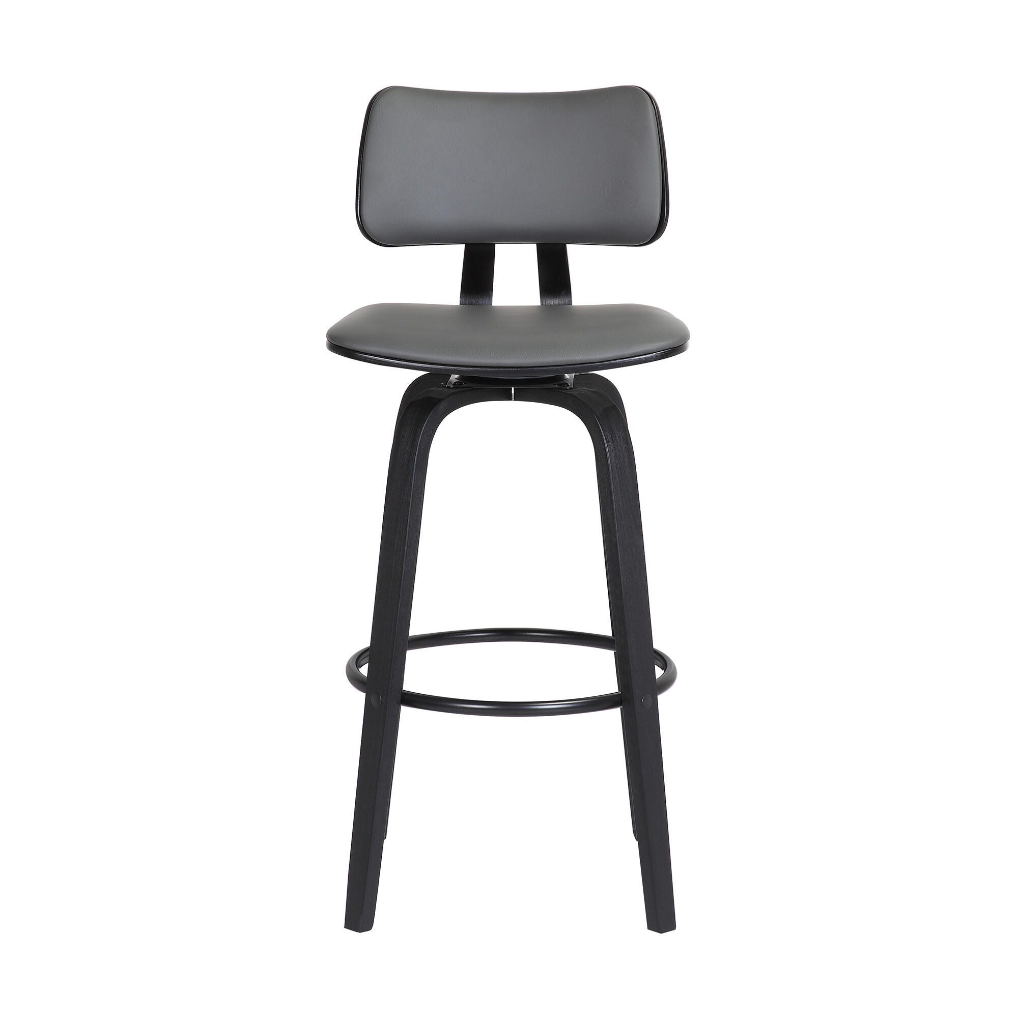 Pico Swivel Counter Stool, Gray/Black, large