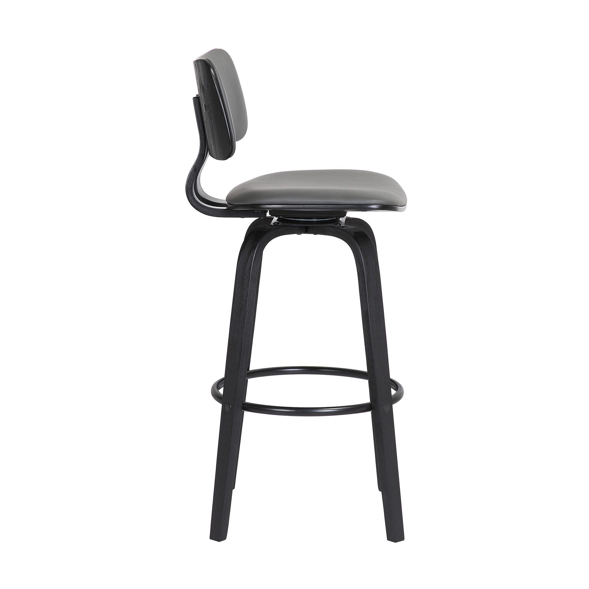 Pico Swivel Counter Stool, Gray/Black, large