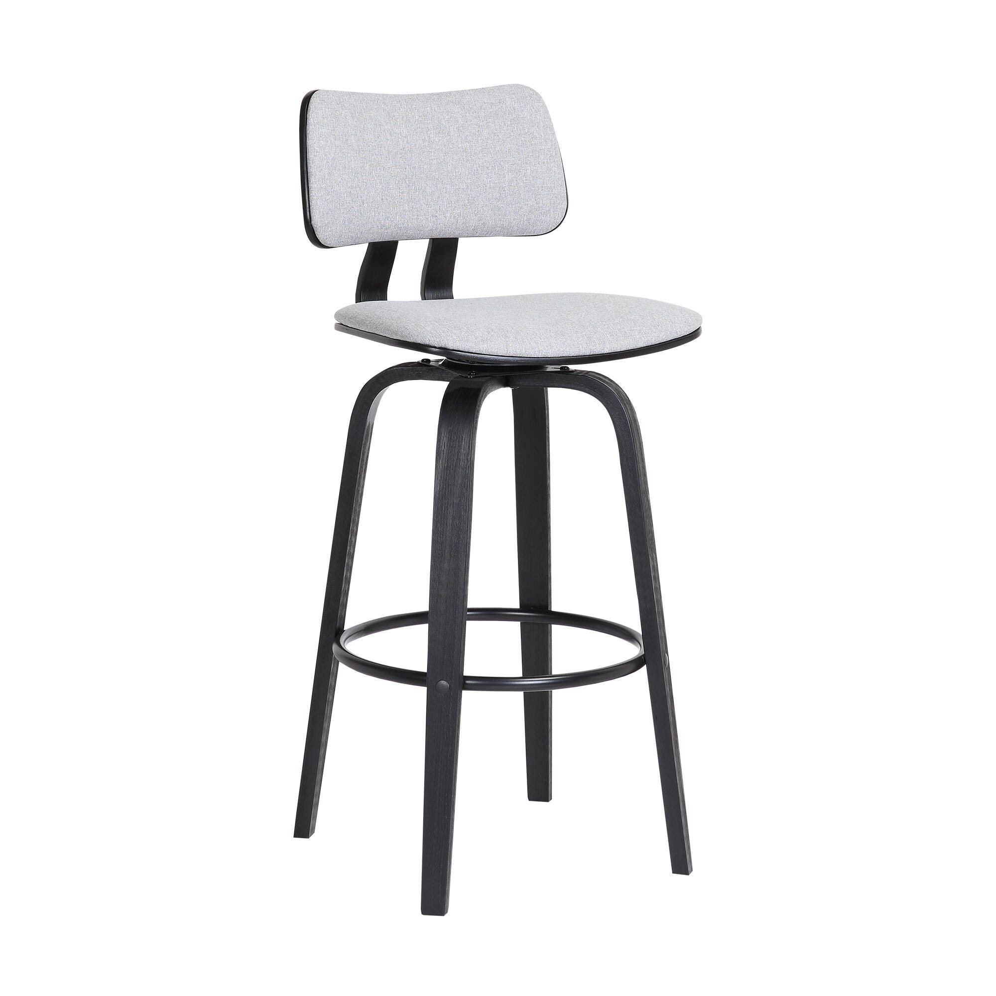 Pico Swivel Counter Stool, Light Gray/Black, large