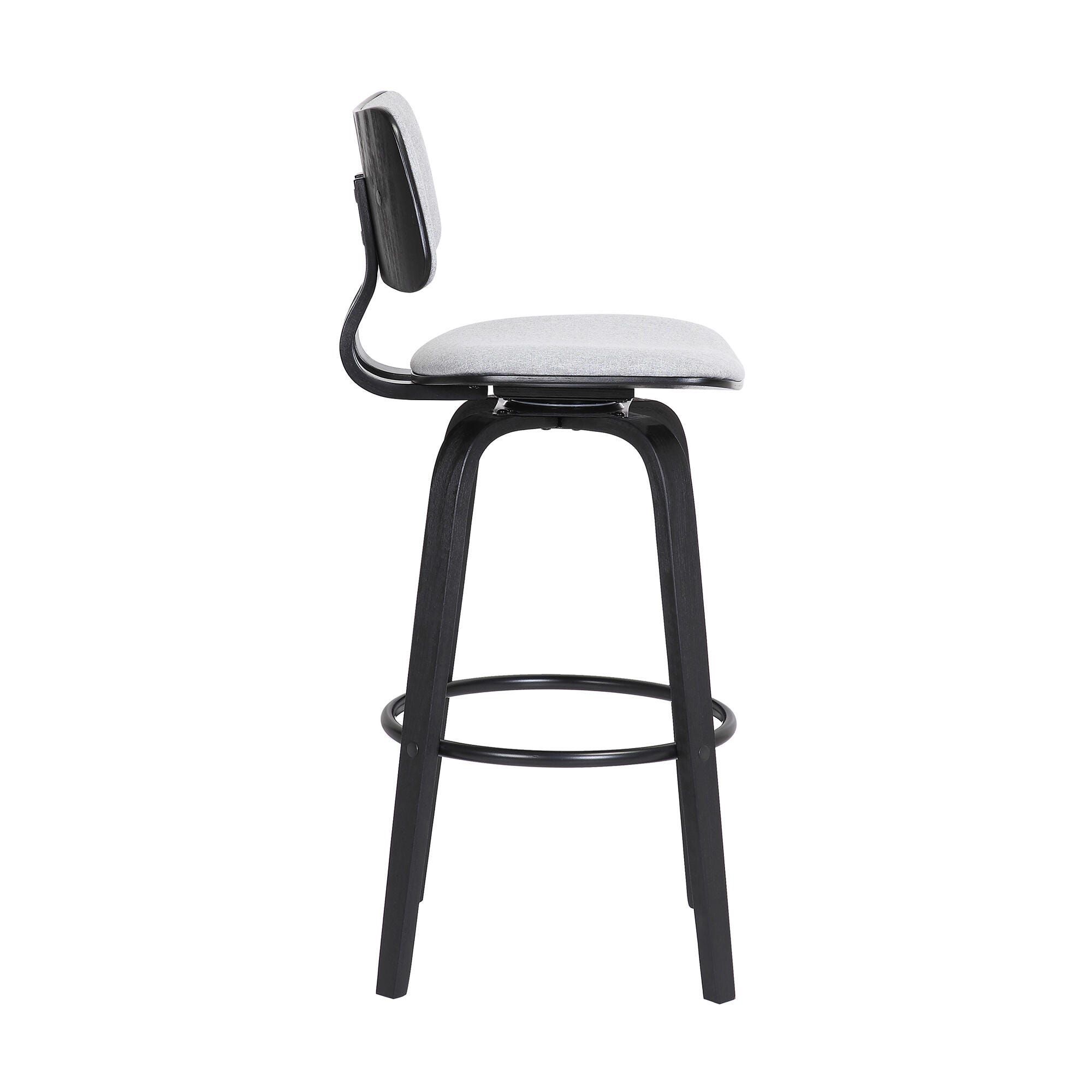 Pico Swivel Counter Stool, Light Gray/Black, large