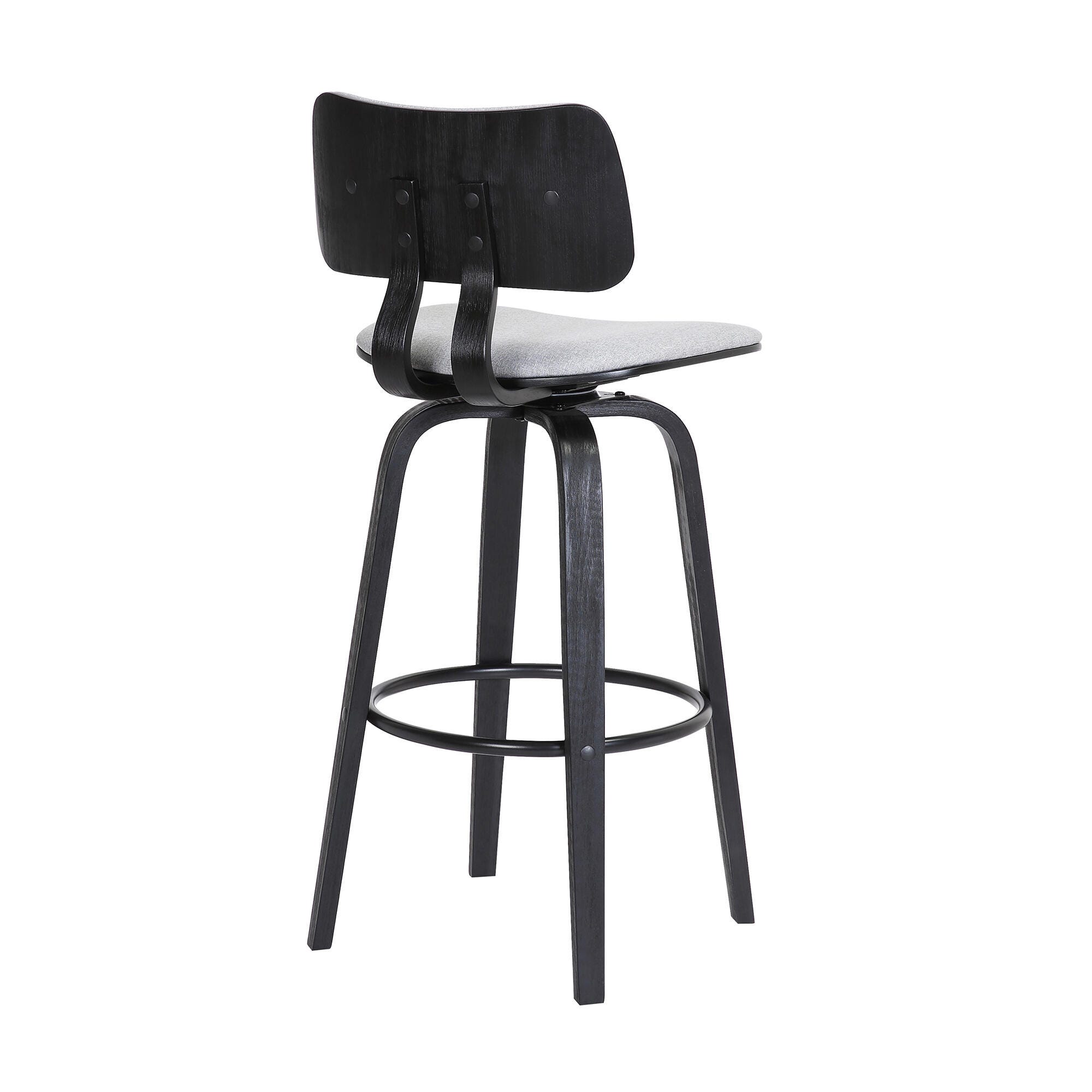 Pico Swivel Counter Stool, Light Gray/Black, large