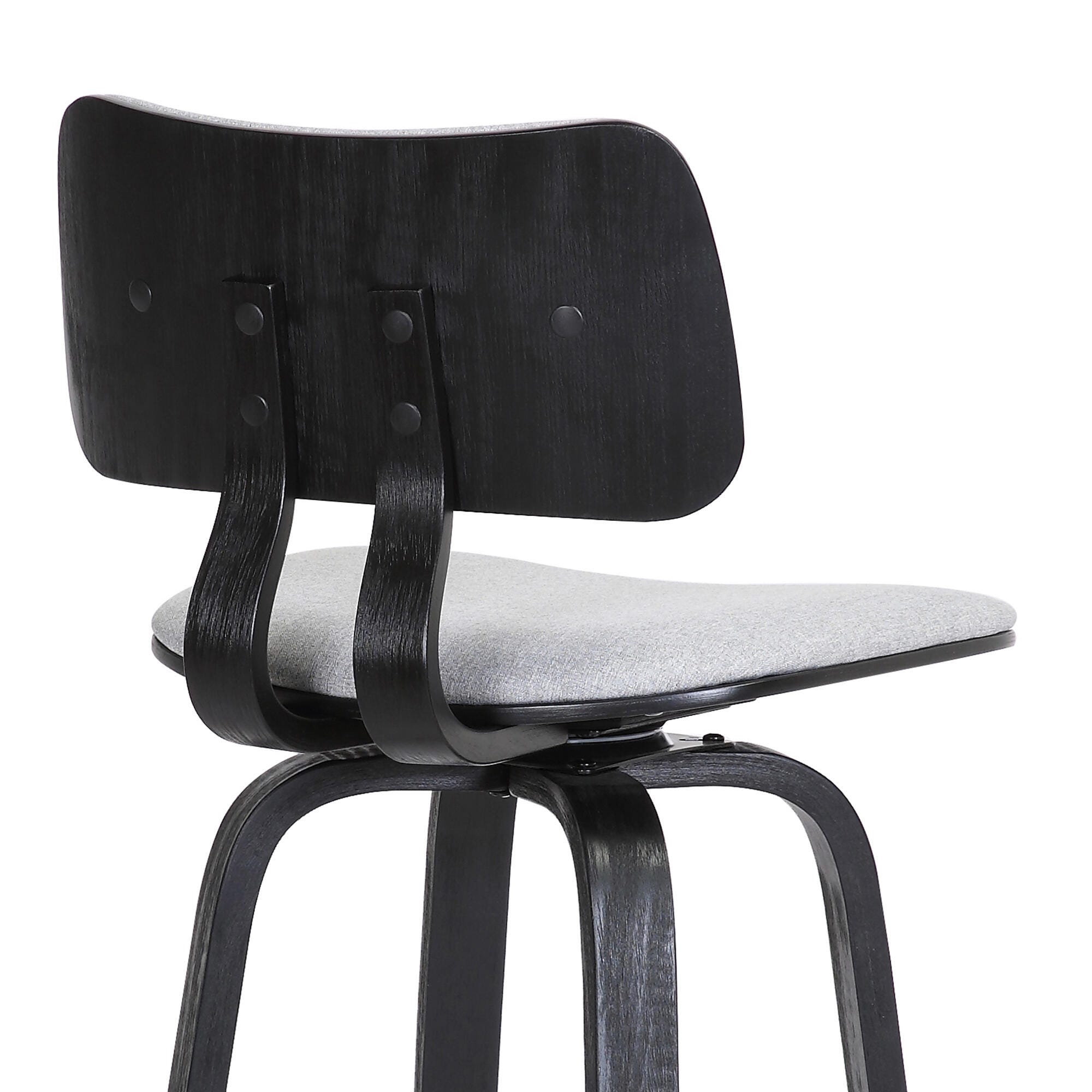 Pico Swivel Counter Stool, Light Gray/Black, large