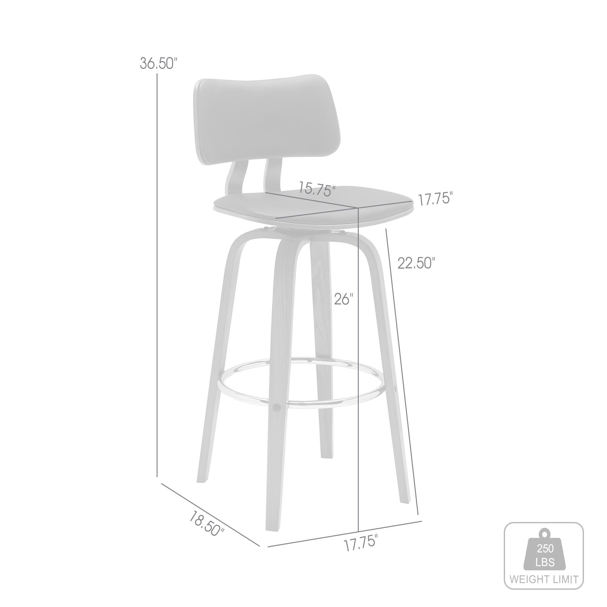Pico Swivel Counter Stool, Brown/Walnut/Chrome, large