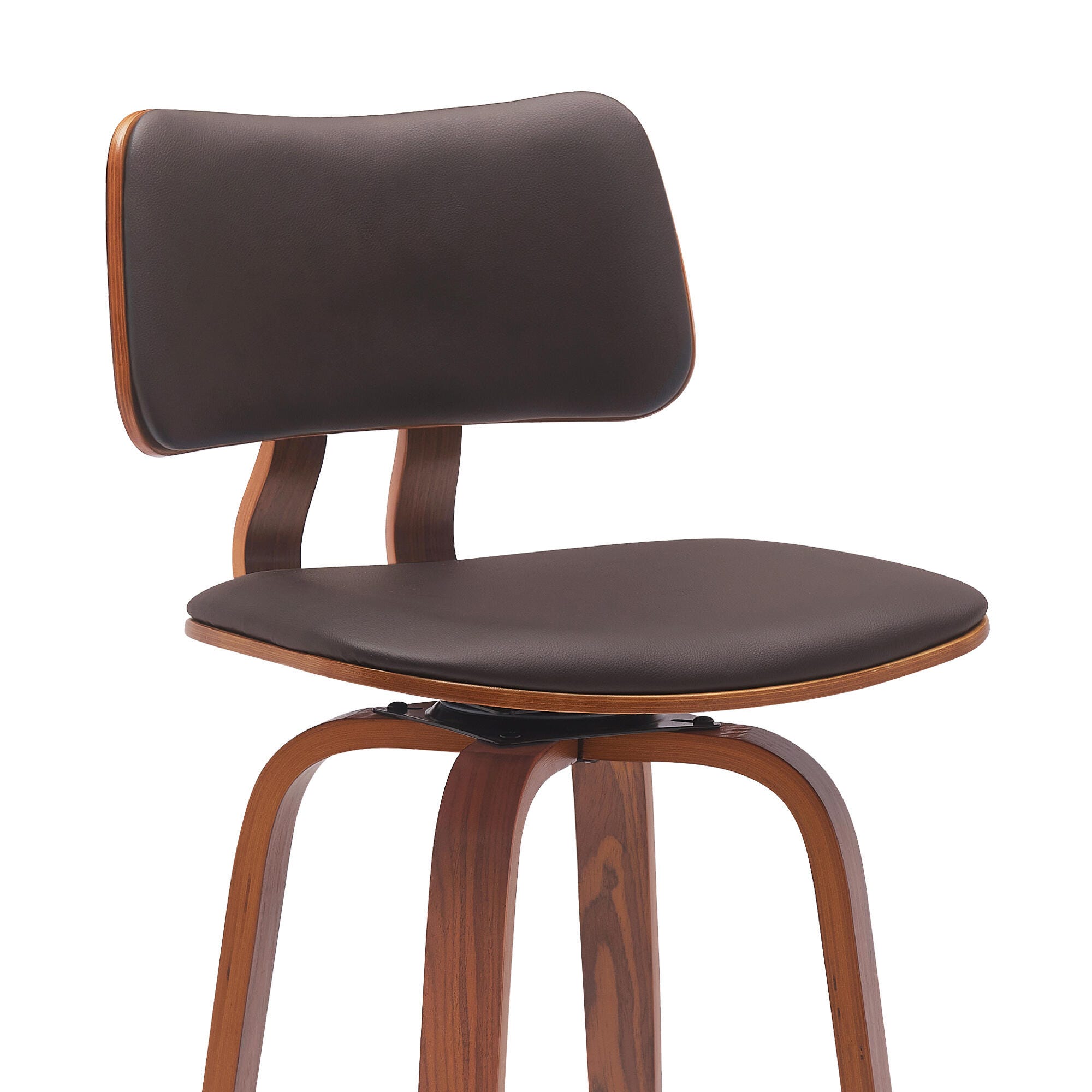 Pico Swivel Counter Stool, Brown/Walnut/Chrome, large