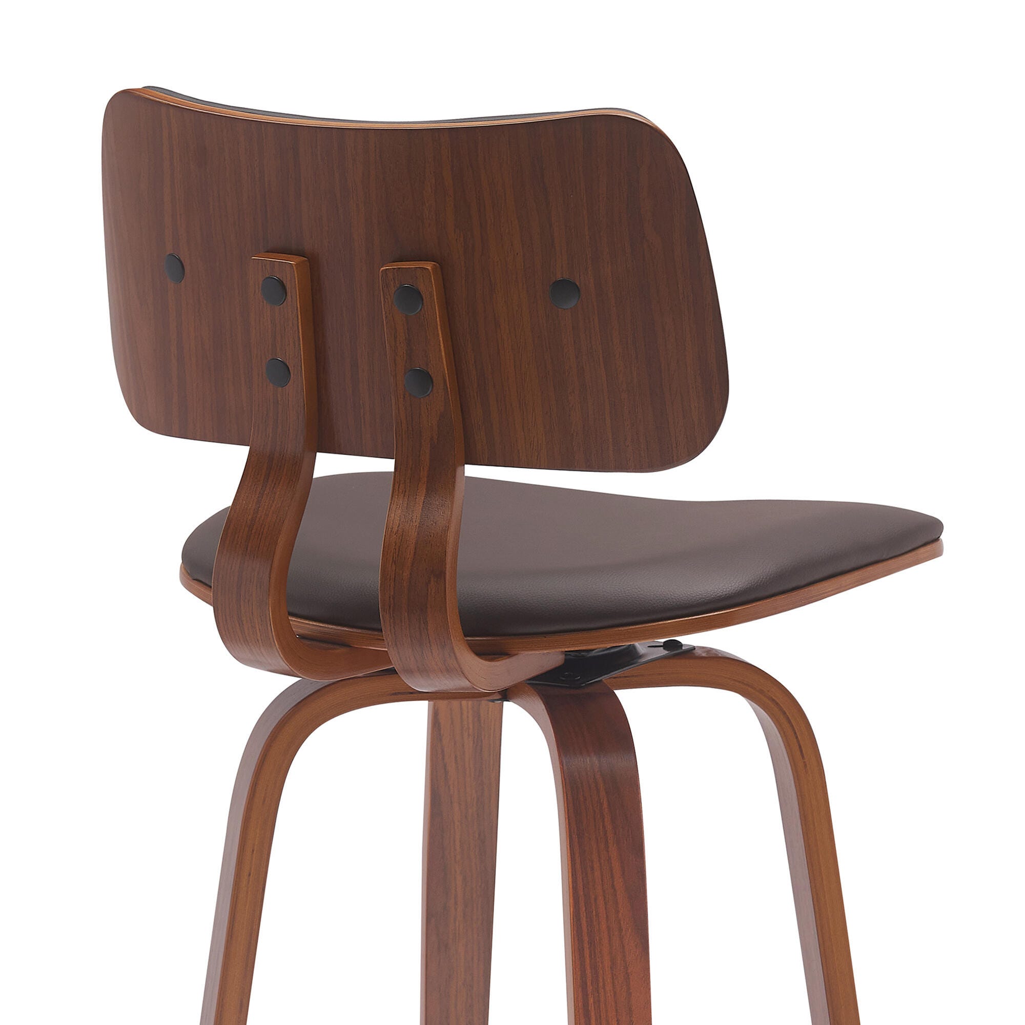 Pico Swivel Counter Stool, Brown/Walnut/Chrome, large