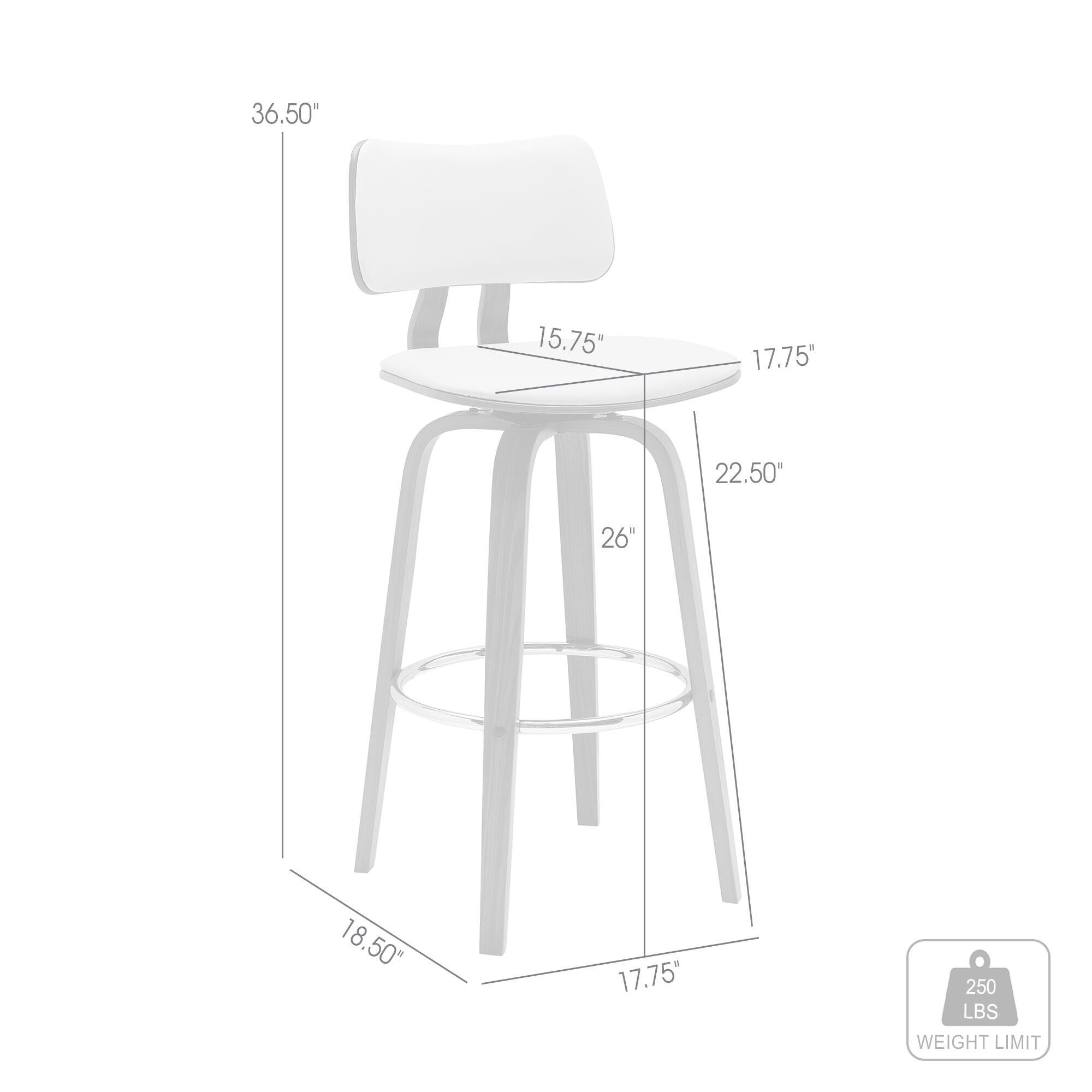 Pico Swivel Counter Stool, Cream/Walnut/Chrome, large