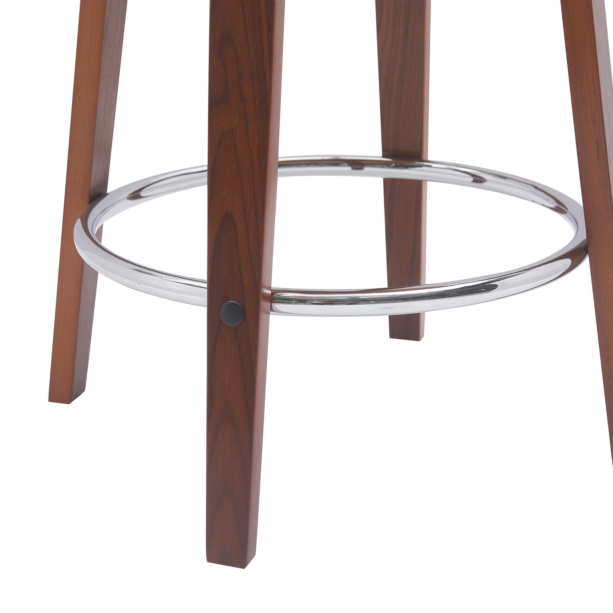Pico Swivel Counter Stool, Cream/Walnut/Chrome, large