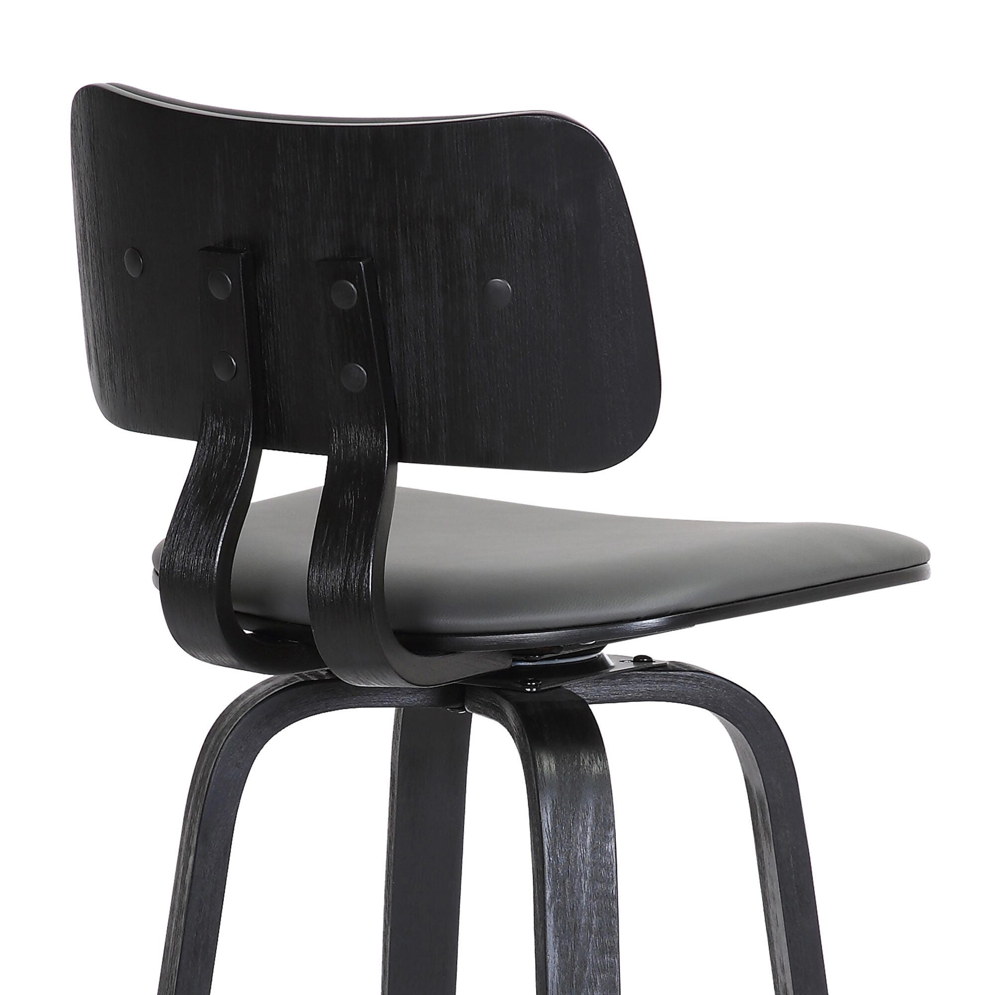 Pico Swivel Bar Stool, Gray/Black, large