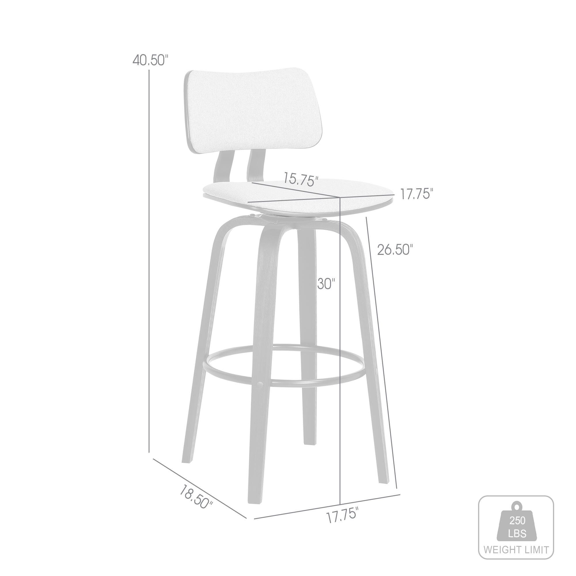 Pico Swivel Bar Stool, Light Gray/Black, large