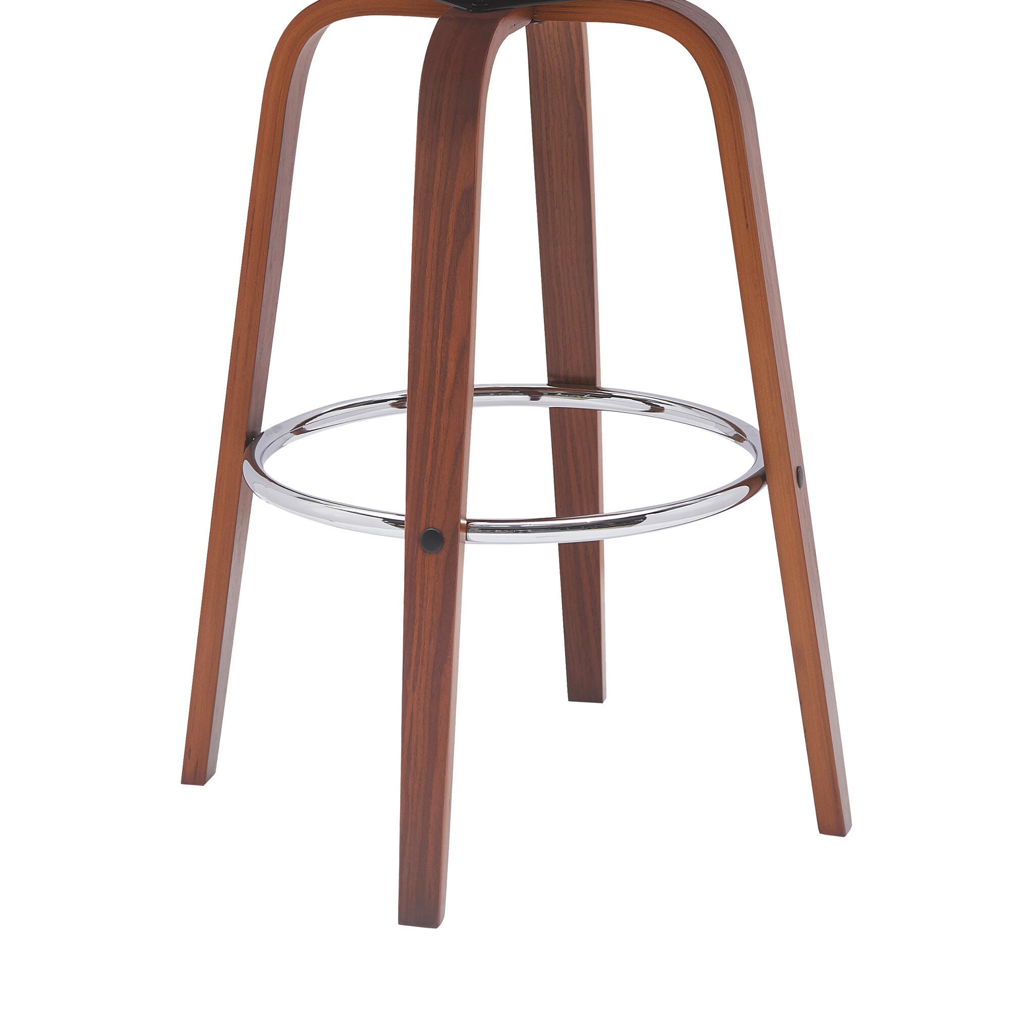 Pico Swivel Bar Stool, Gray/Walnut/Chrome, large