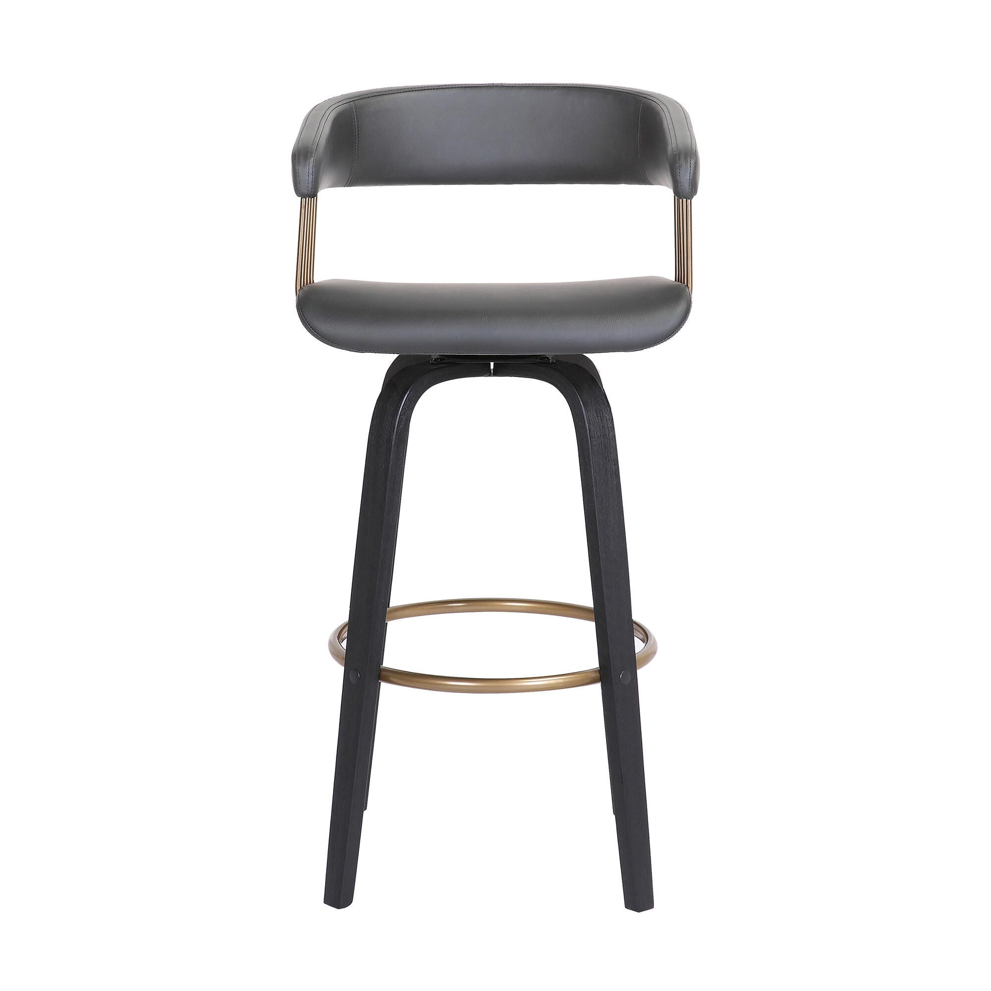 Topanga Swivel Counter Stool, Gray/Black/Bronze, large