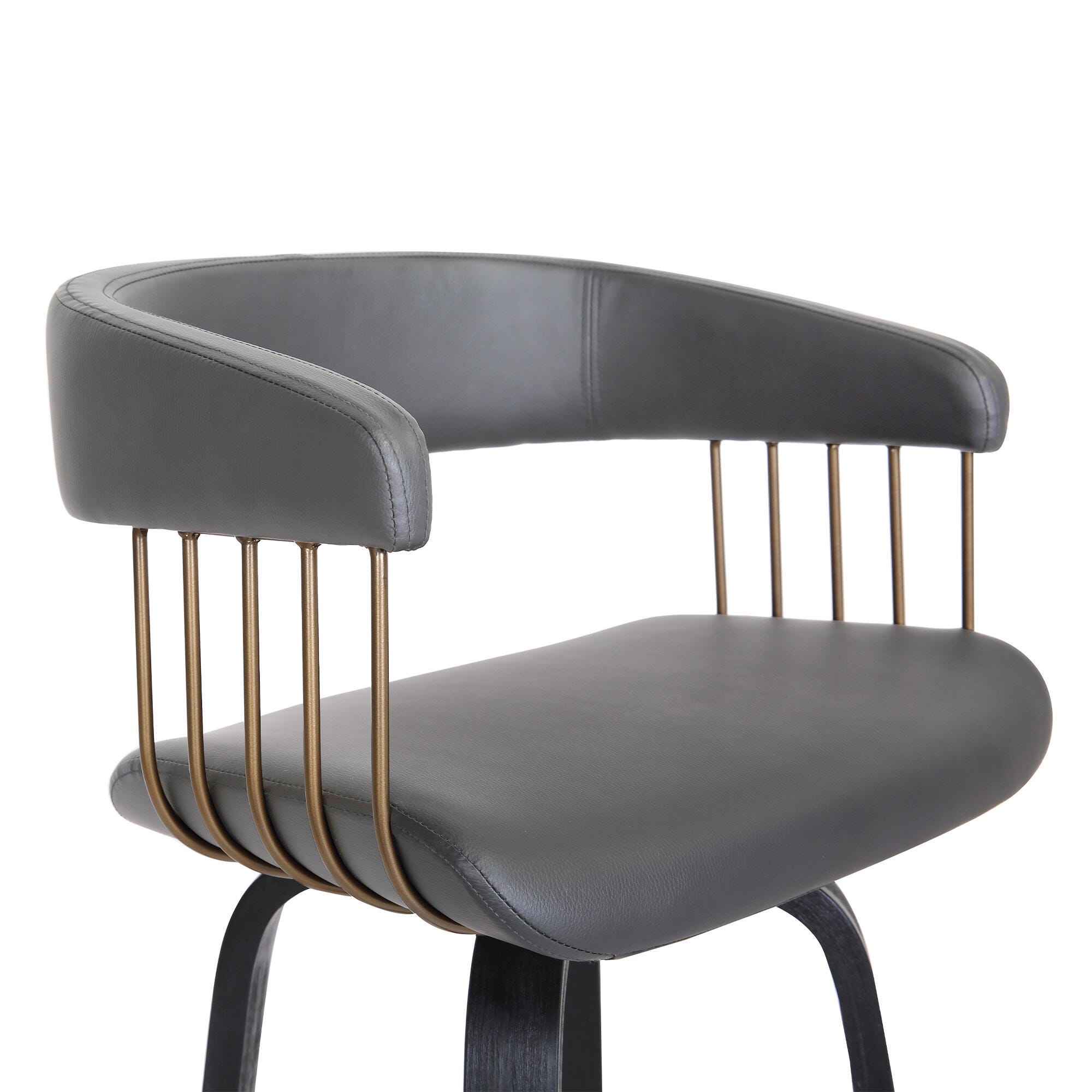Topanga Swivel Counter Stool, Gray/Black/Bronze, large